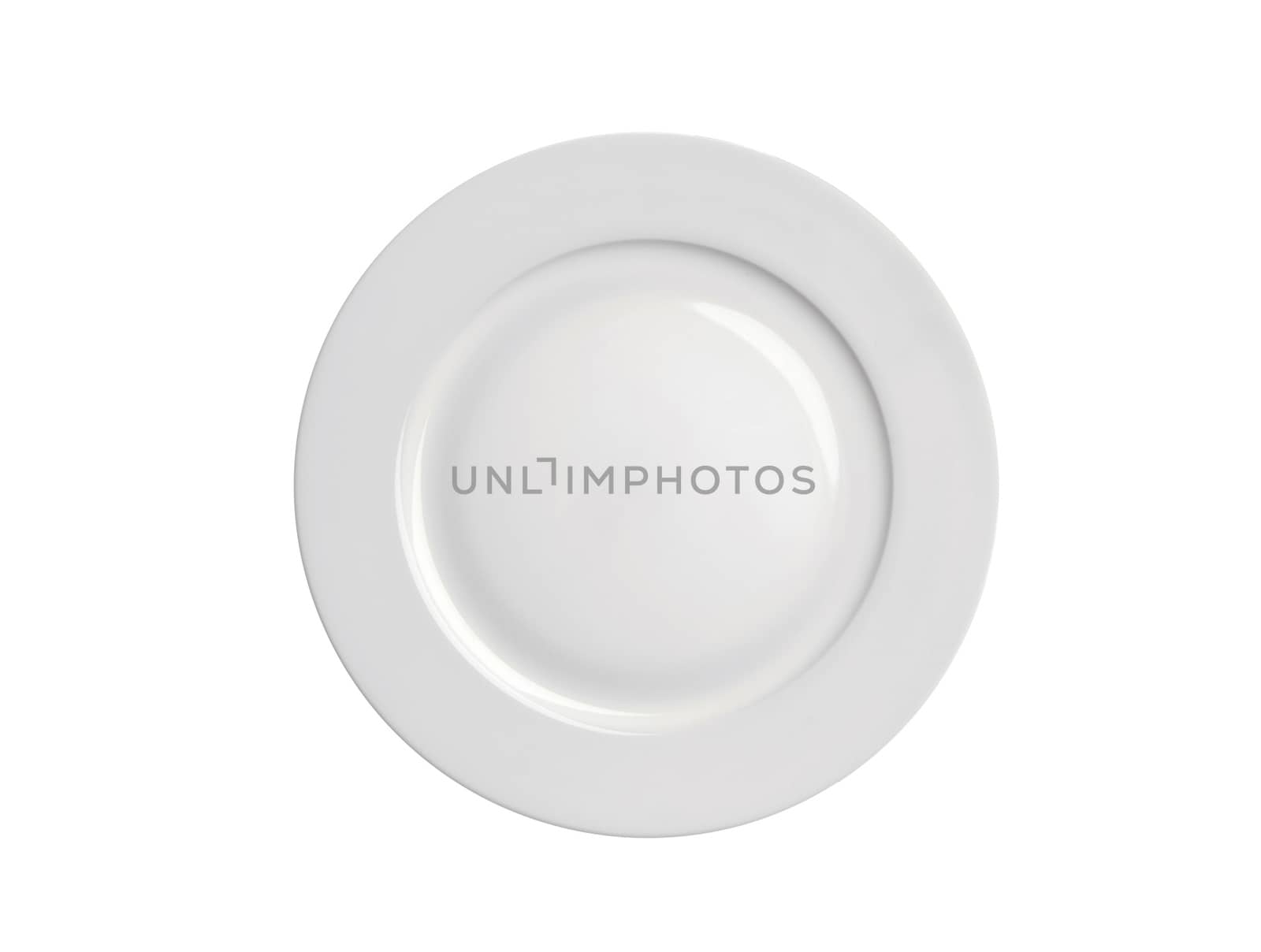 shiny plate isolated on white