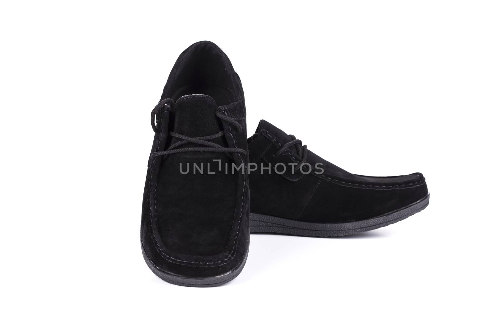 Male shoes on white background by ozaiachin