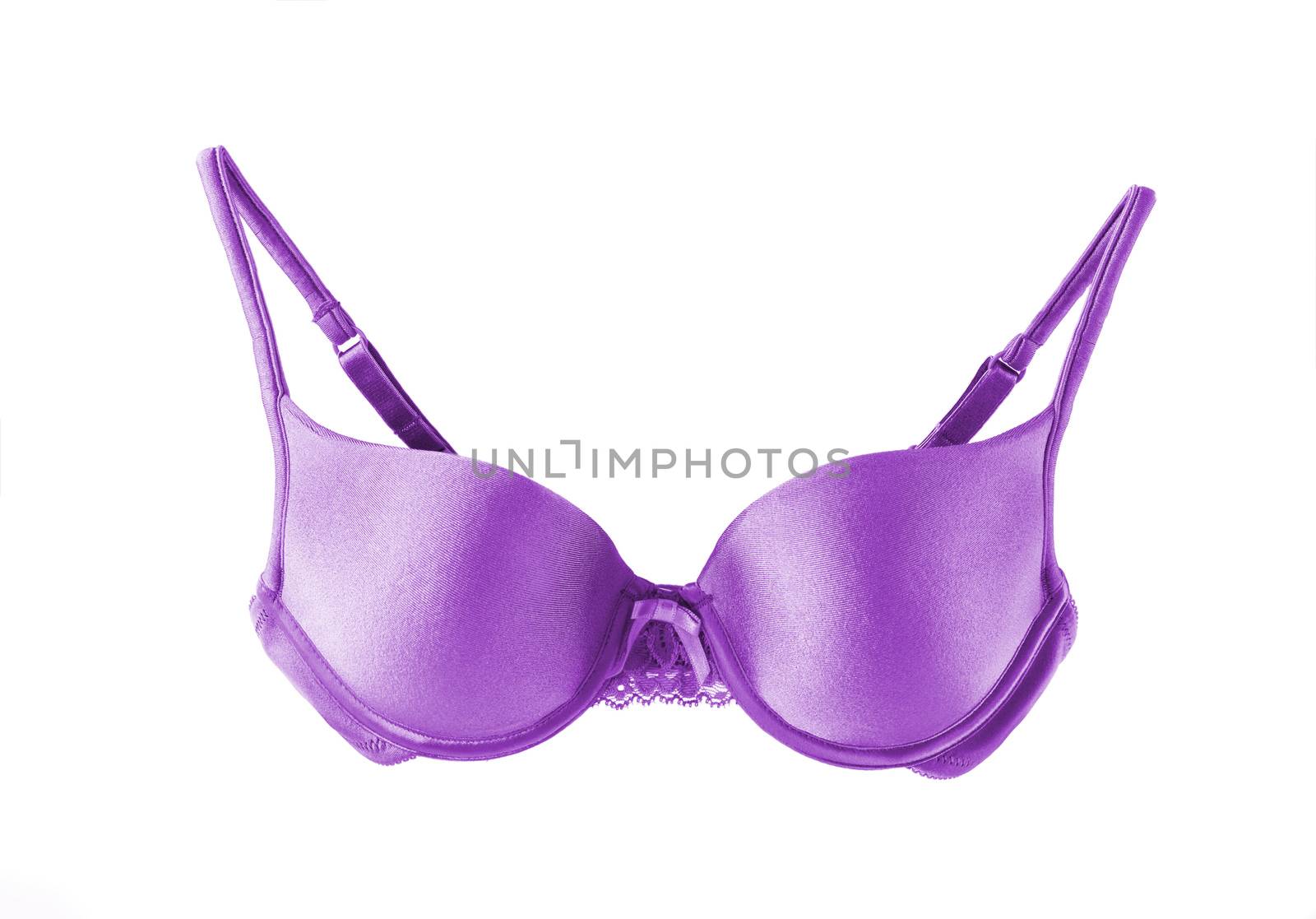 Violet bra isolated on a white background by ozaiachin