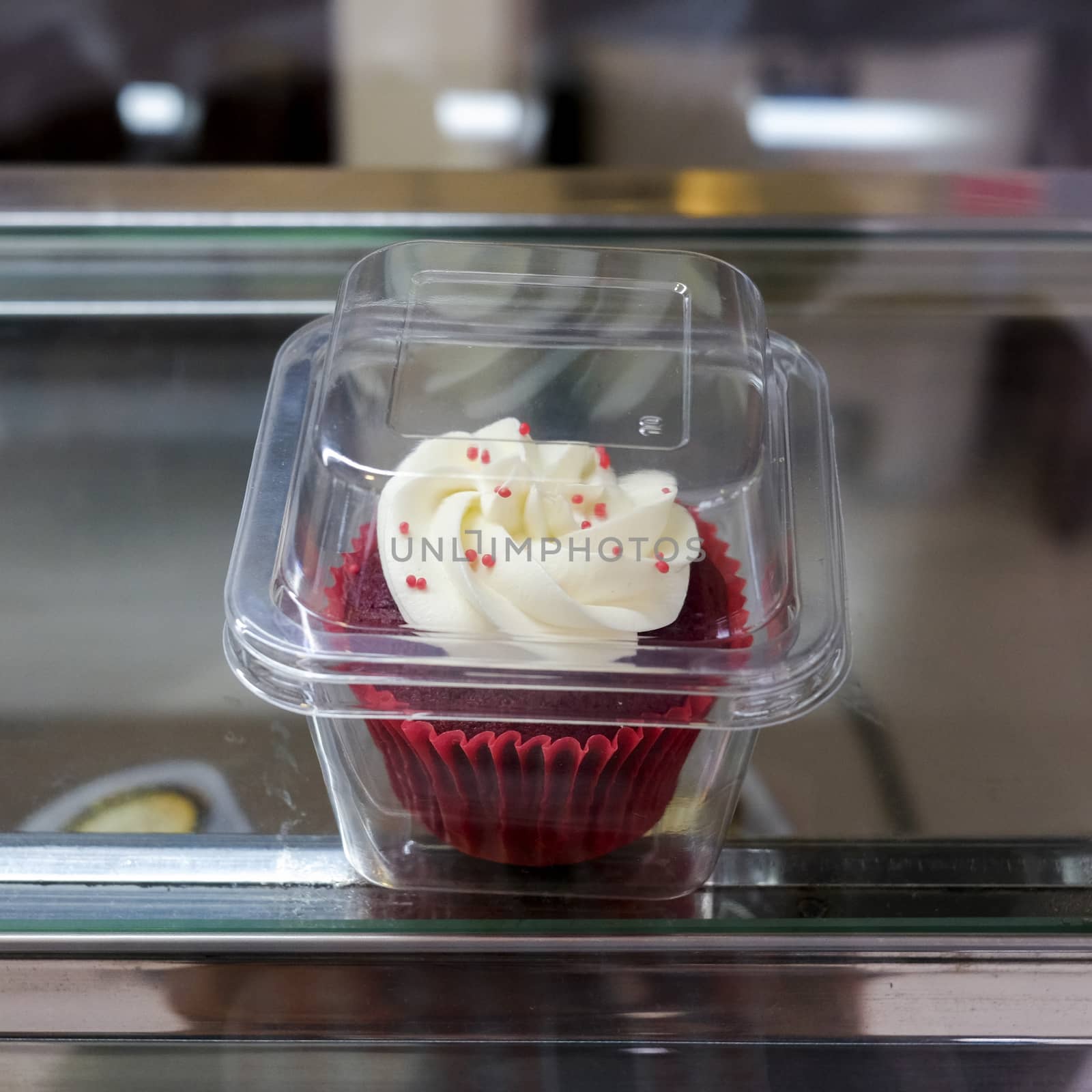 Cup cake in plastic packaging