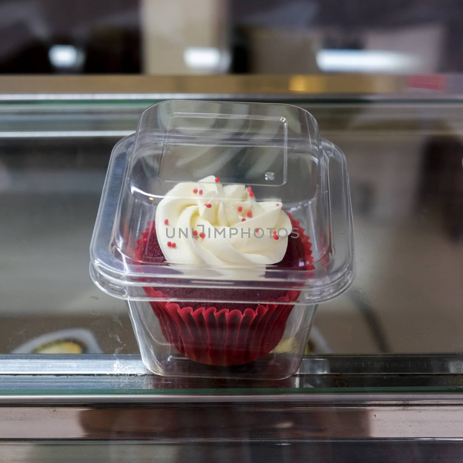 Cup cake in plastic packaging