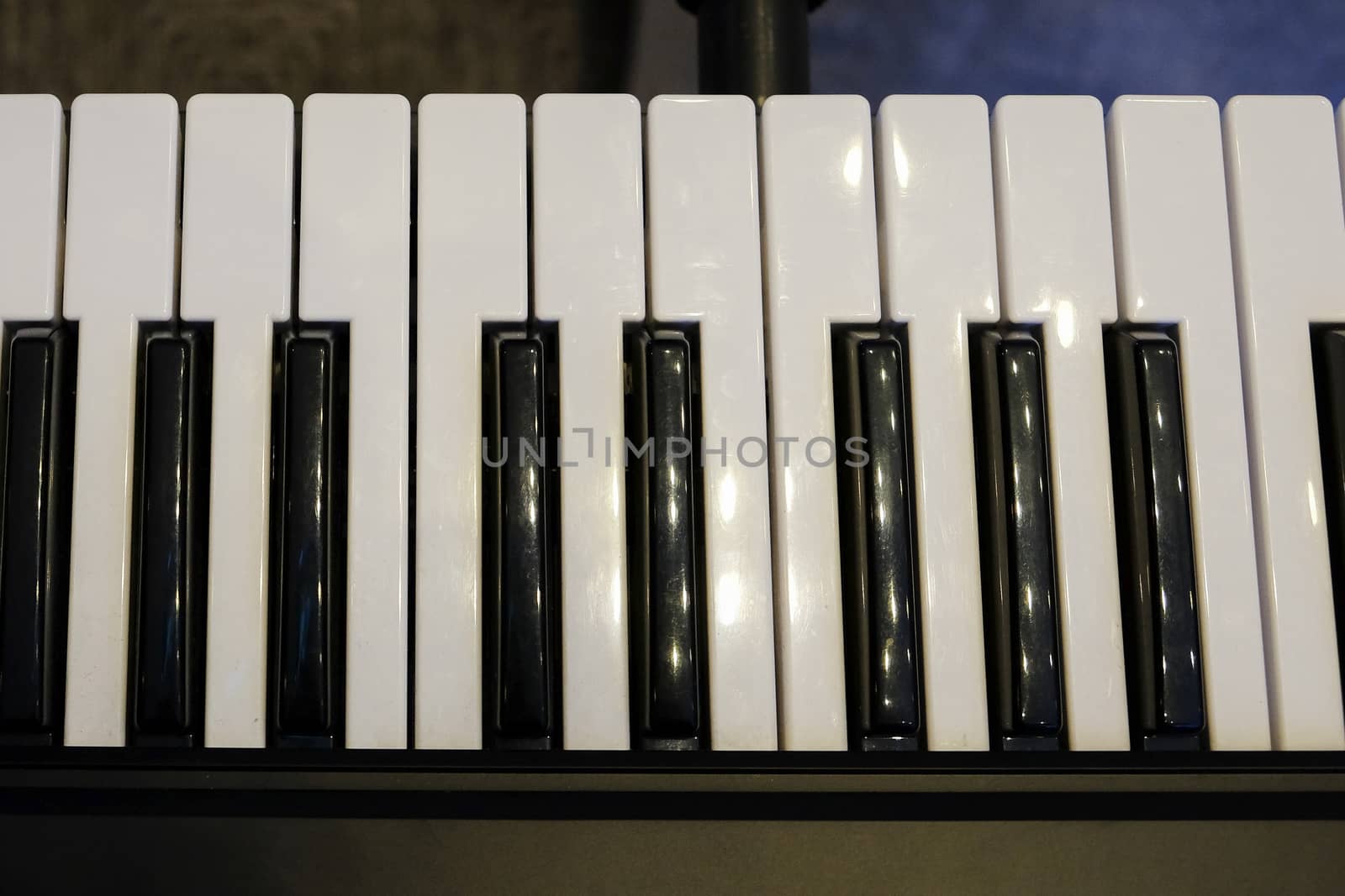 piano keys on black piano by art9858