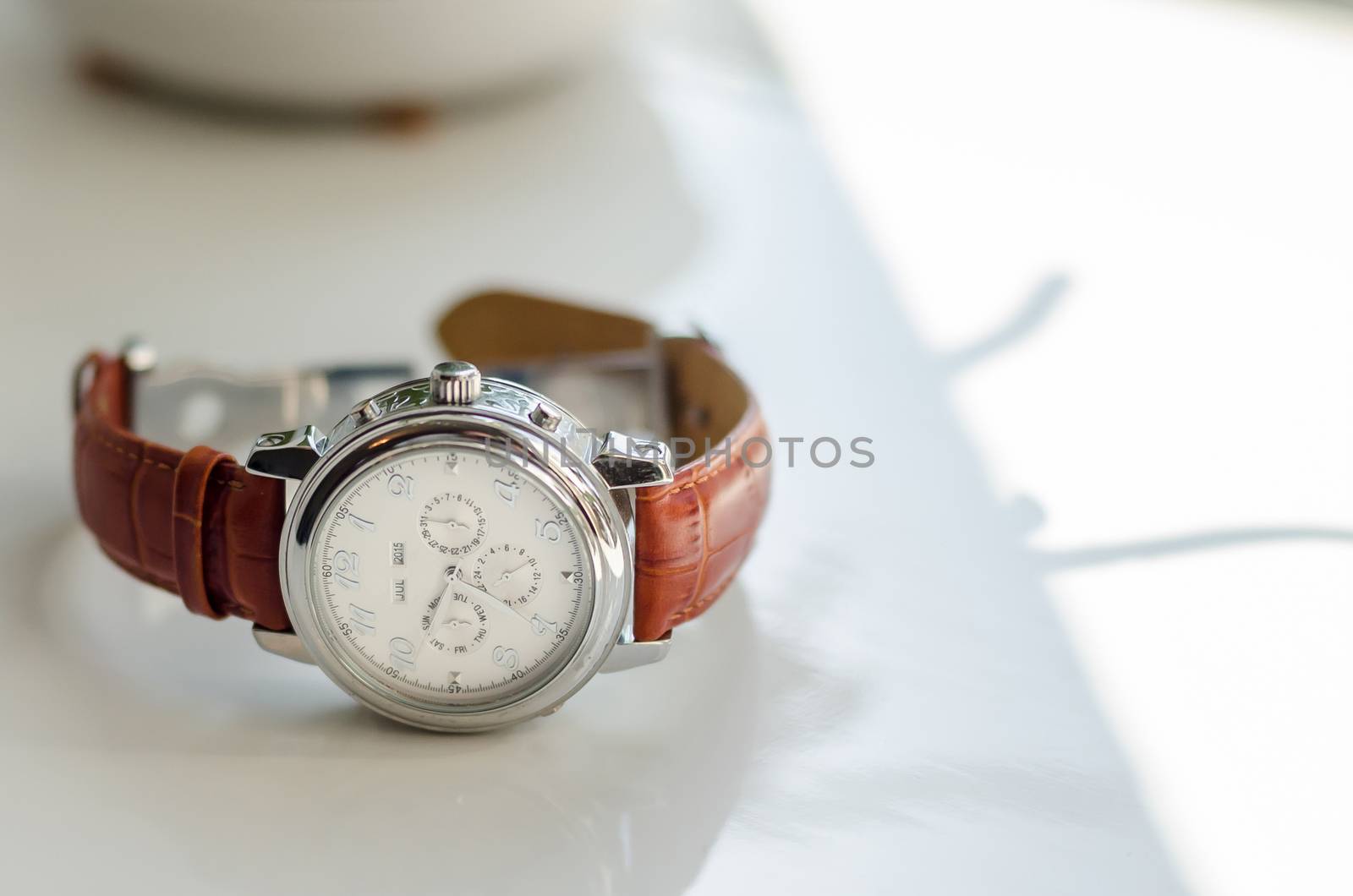 wedding watch with brown leather strap groom accessories groom