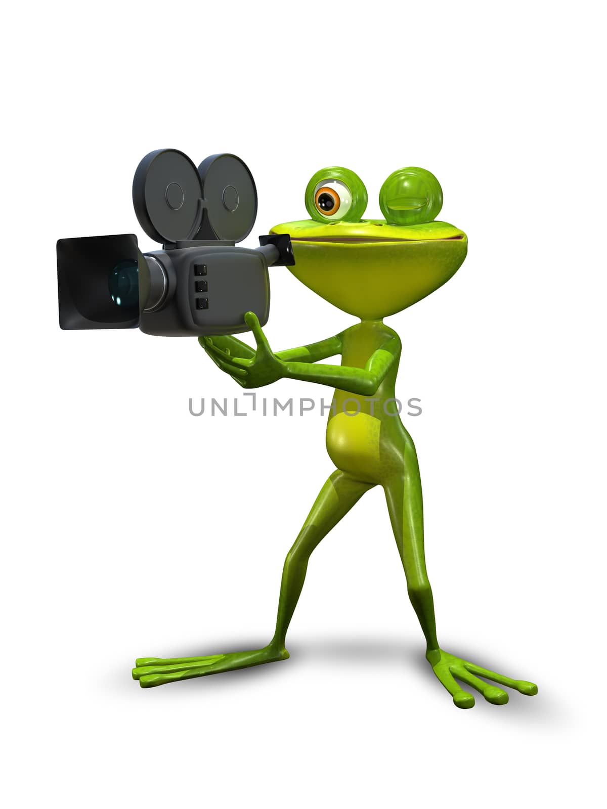 Frog with camcorder by brux