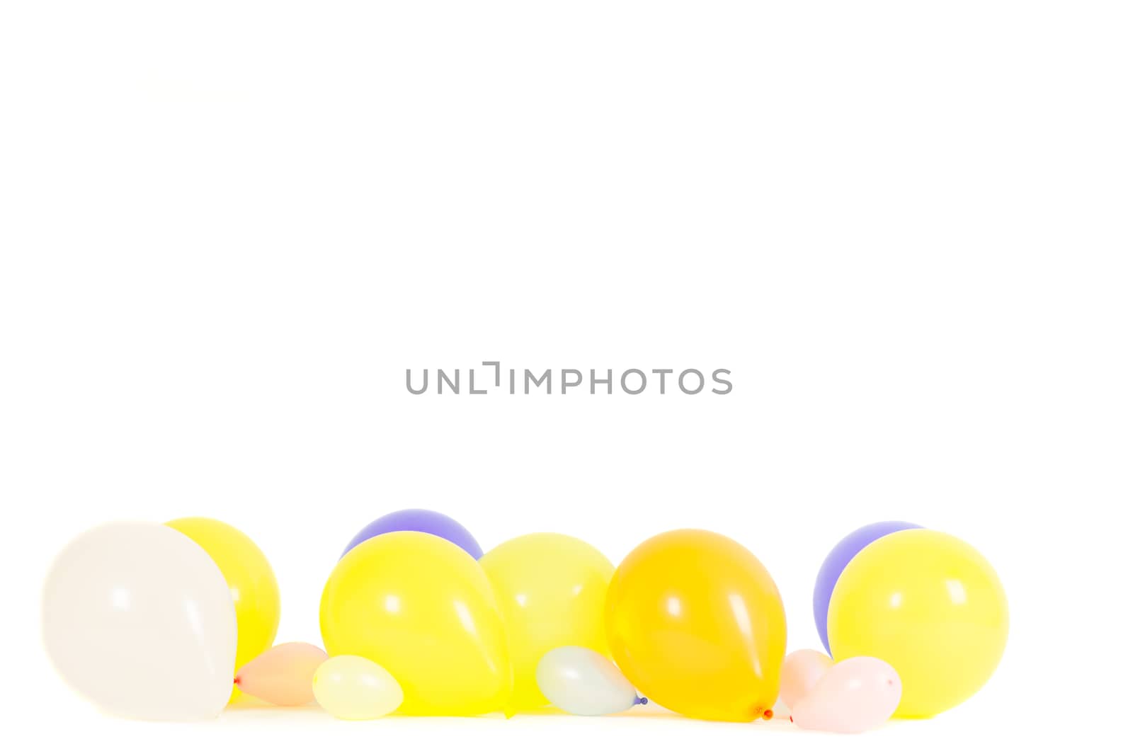 Colourful balloons isolated with copy space by Nanisimova