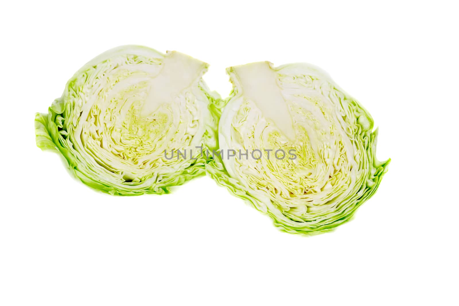 Cutted cabbage isolated on white by Nanisimova