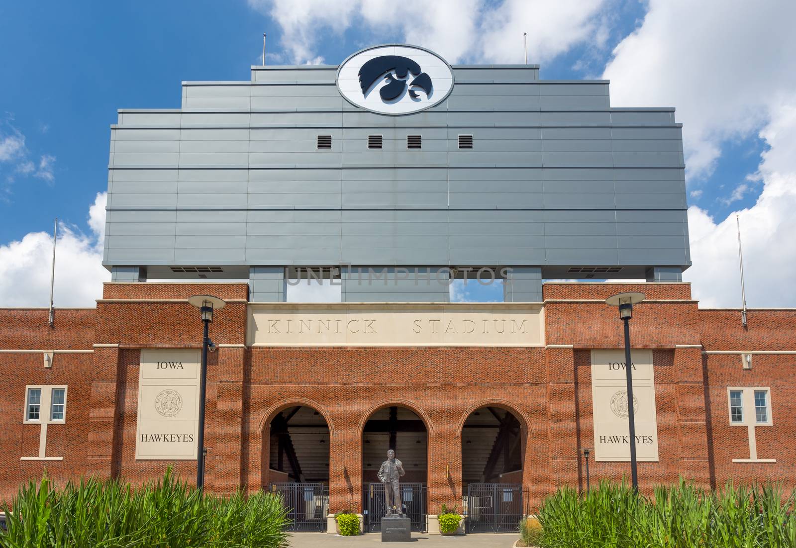 IOWA CITY, IA/USA - AUGUST 7, 2015: Kinnick Stadium at the University of Iowa. The University of Iowa is a flagship public research university.