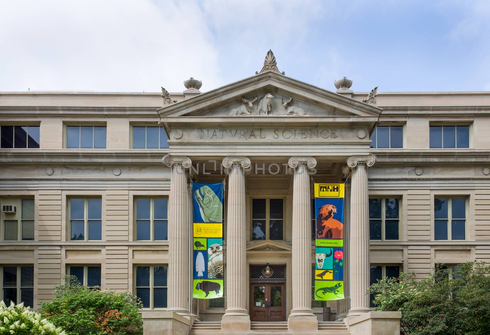 IOWA CITY, IA/USA - AUGUST 7, 2015: Natural Sciences building at the University of Iowa. The University of Iowa is a flagship public research university.