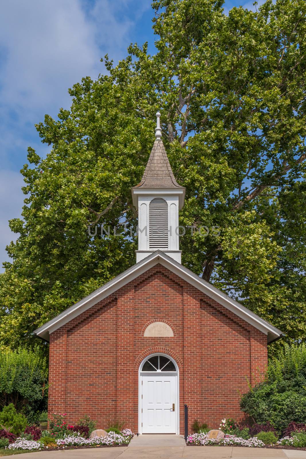 IOWA CITY, IA/USA - AUGUST 7, 2015: Danforth Chapel at the University of Iowa. The University of Iowa is a flagship public research university.