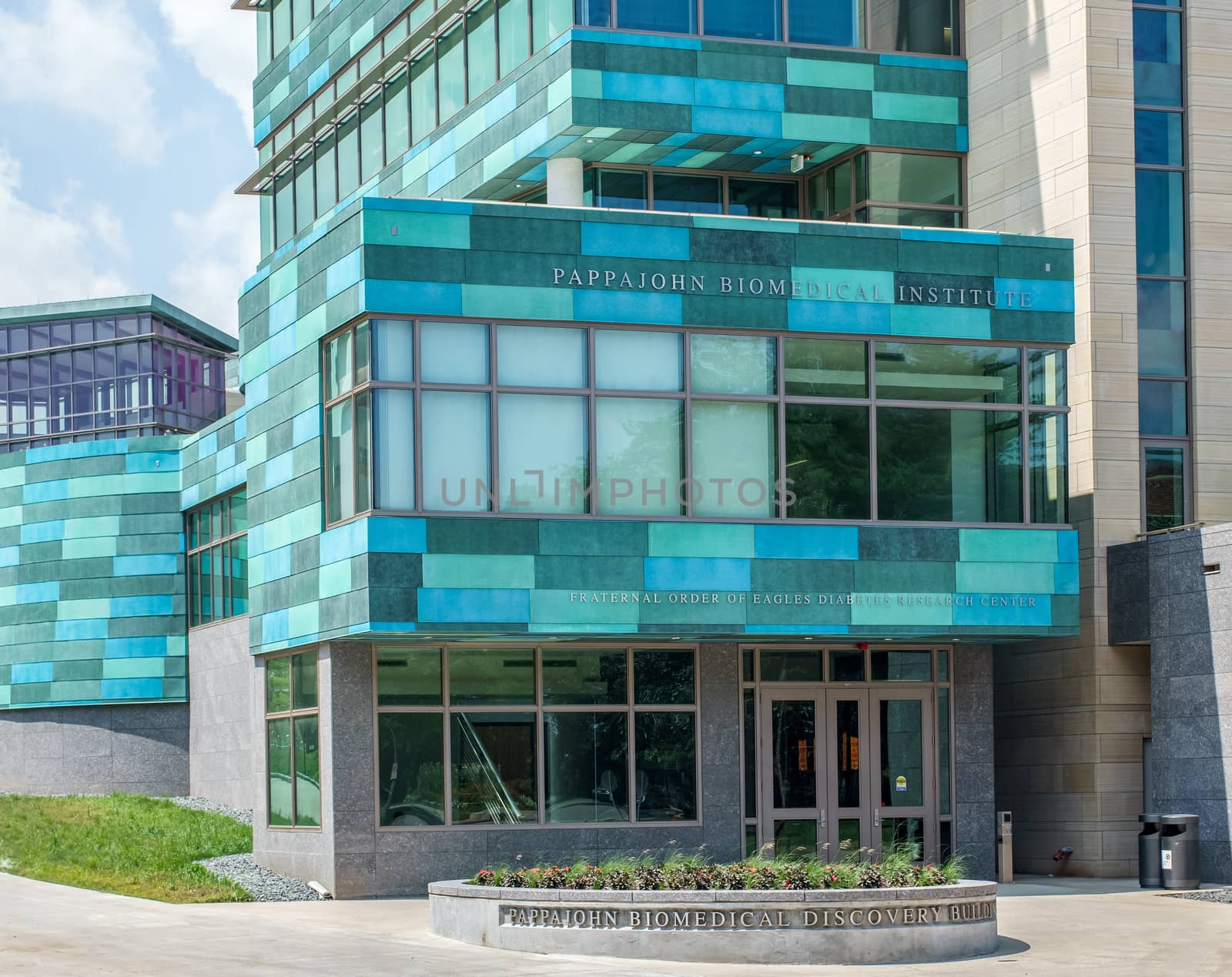 IOWA CITY, IA/USA - AUGUST 7, 2015: Pappajohn Biomedical Discovery Building at the University of Iowa. The University of Iowa is a flagship public research university.