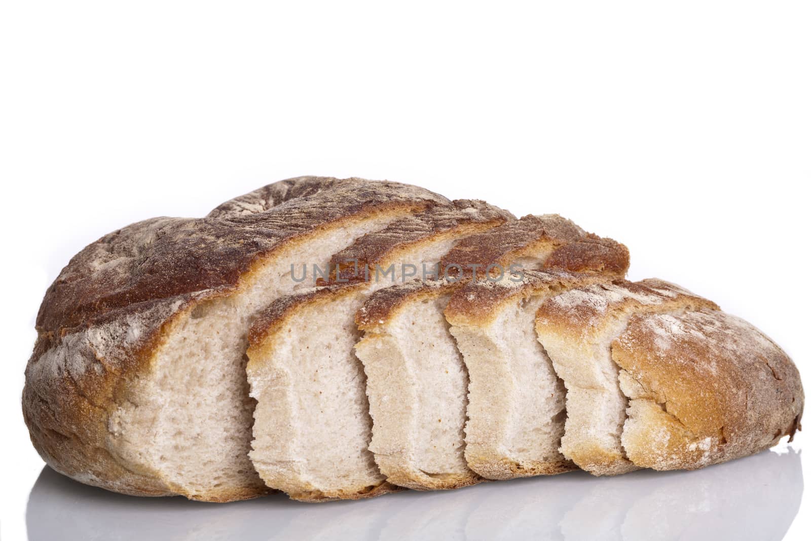 tasty fresh baked bread bun baguette natural food isolated on white background
