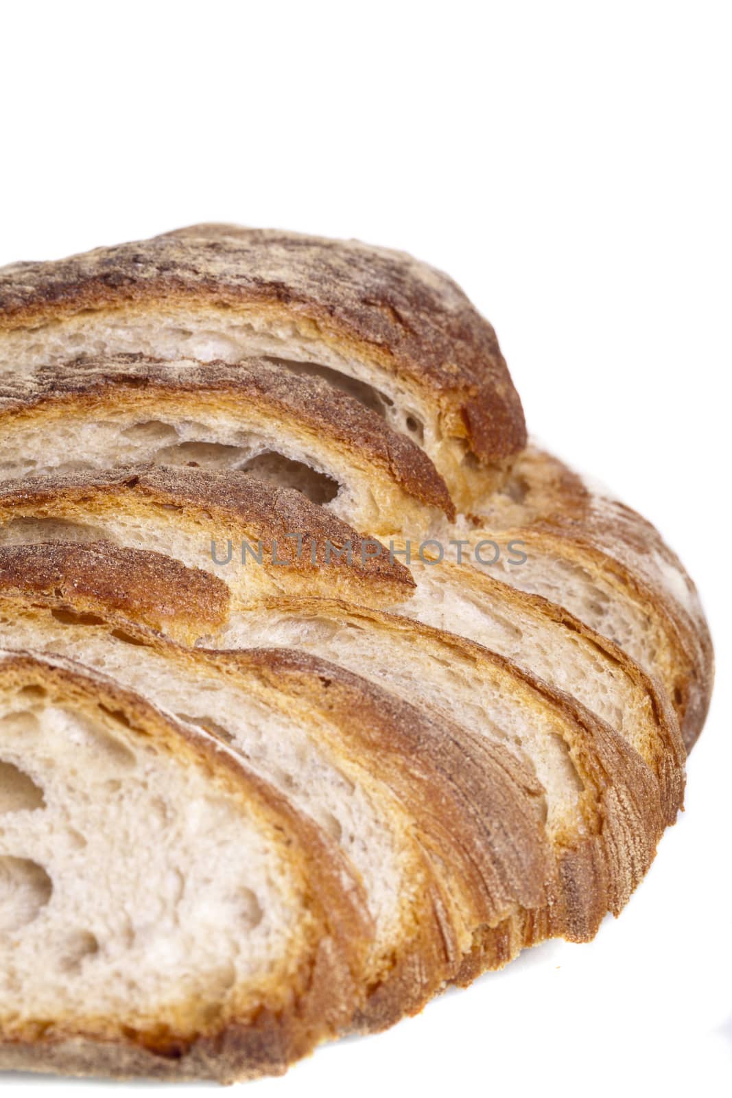 tasty fresh baked bread bun baguette natural food isolated on white background