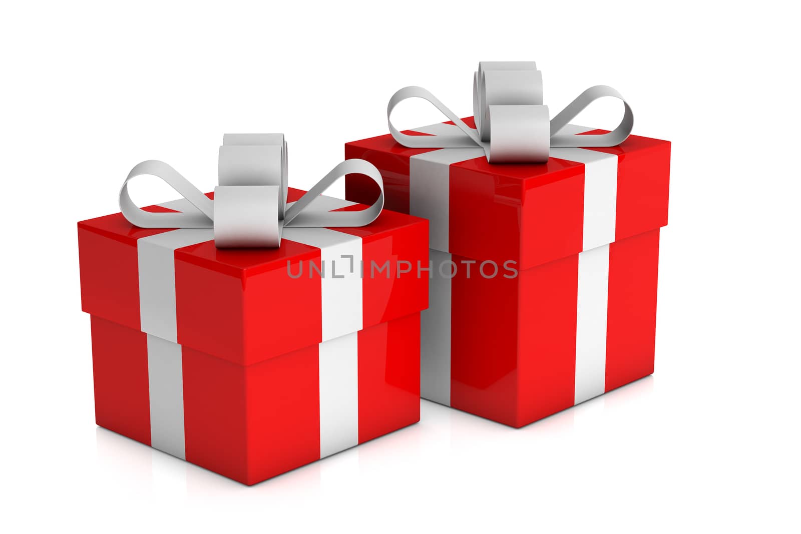 two red gift boxes  by alexx60