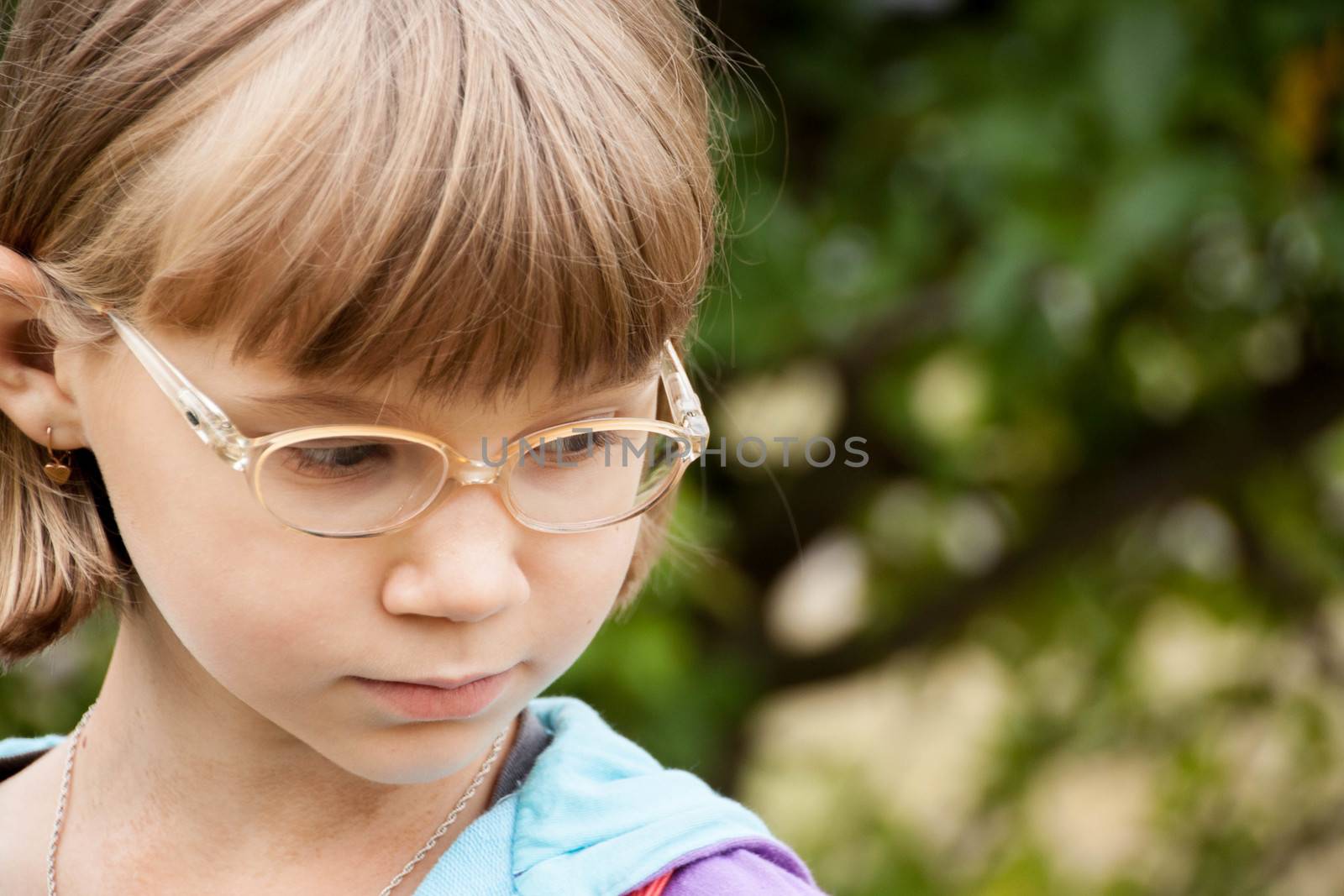  little blond girl with glasses by alexx60