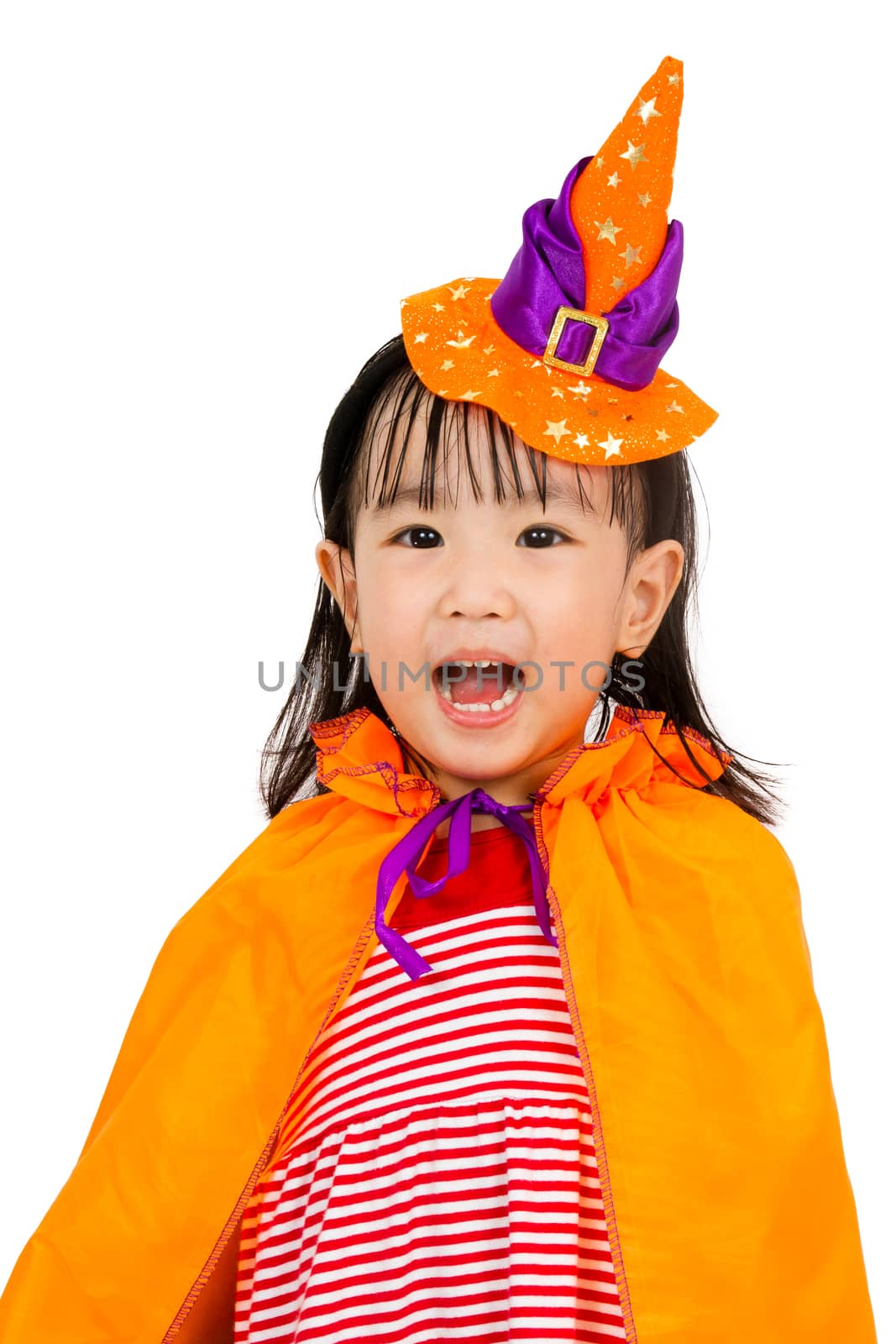 Asian Chinese Little girl celebrate Halloween. by kiankhoon