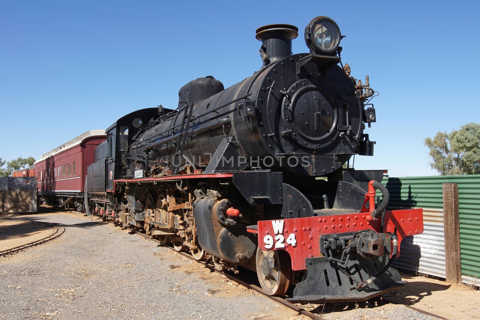 ALICE SPRINGS, AUSTRALIA - MAY 3, 2015: Old Ghan train on the Heritage Railway Museum on May 3, 2015 in Alice Springs, Australia