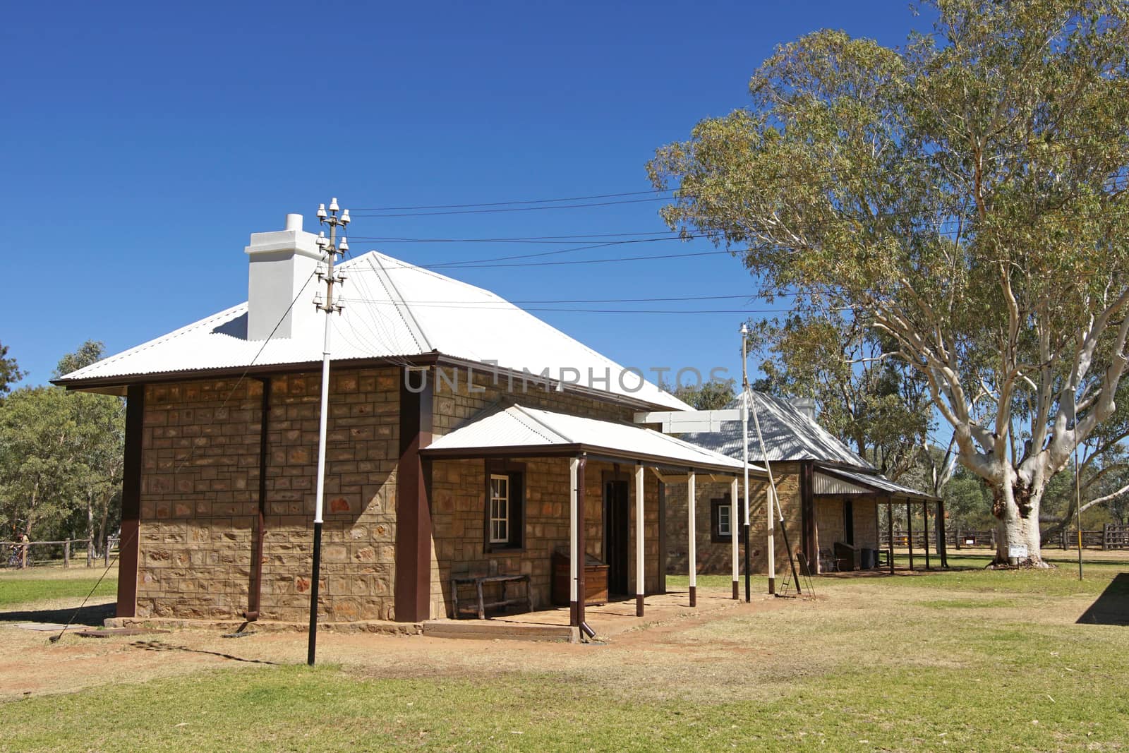 ALICE SPRINGS, AUSTRALIA - MAY 3, 2015: Old Telegraph Station Museum on May 3, 2015 in Alice Springs, Australia