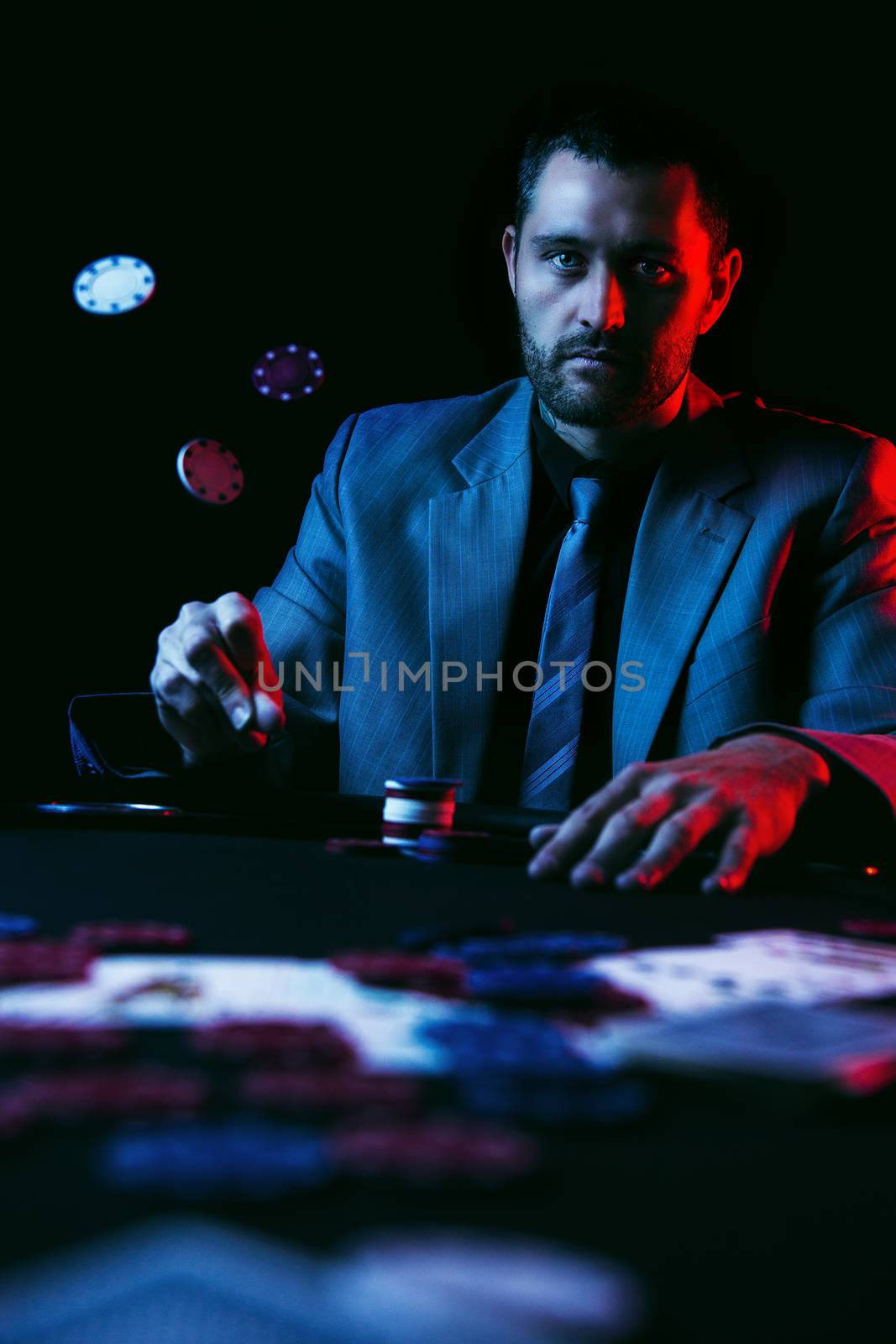 Emotional high stakes poker player by artistrobd