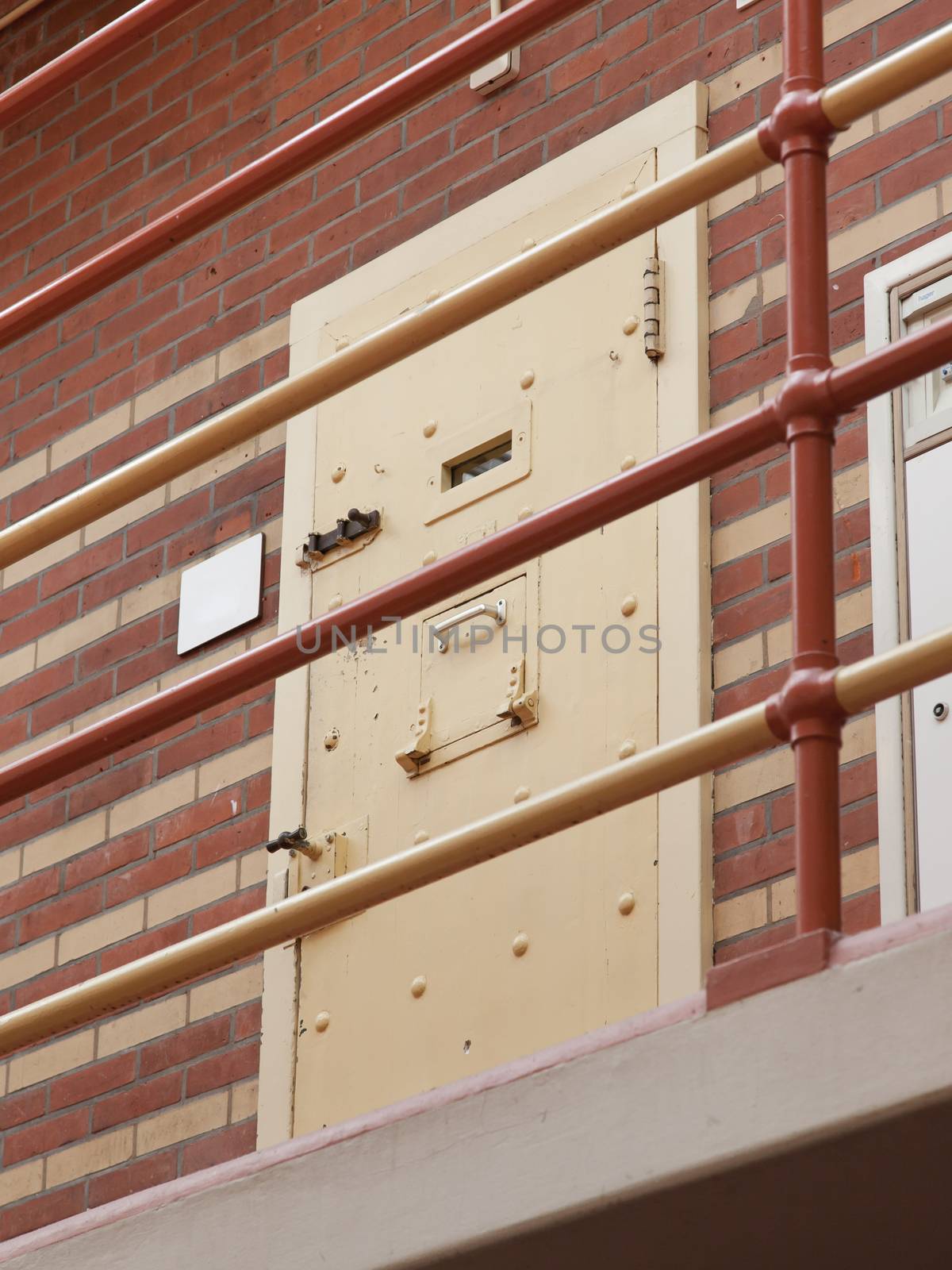 Very old prison door, prison in the Netherlands