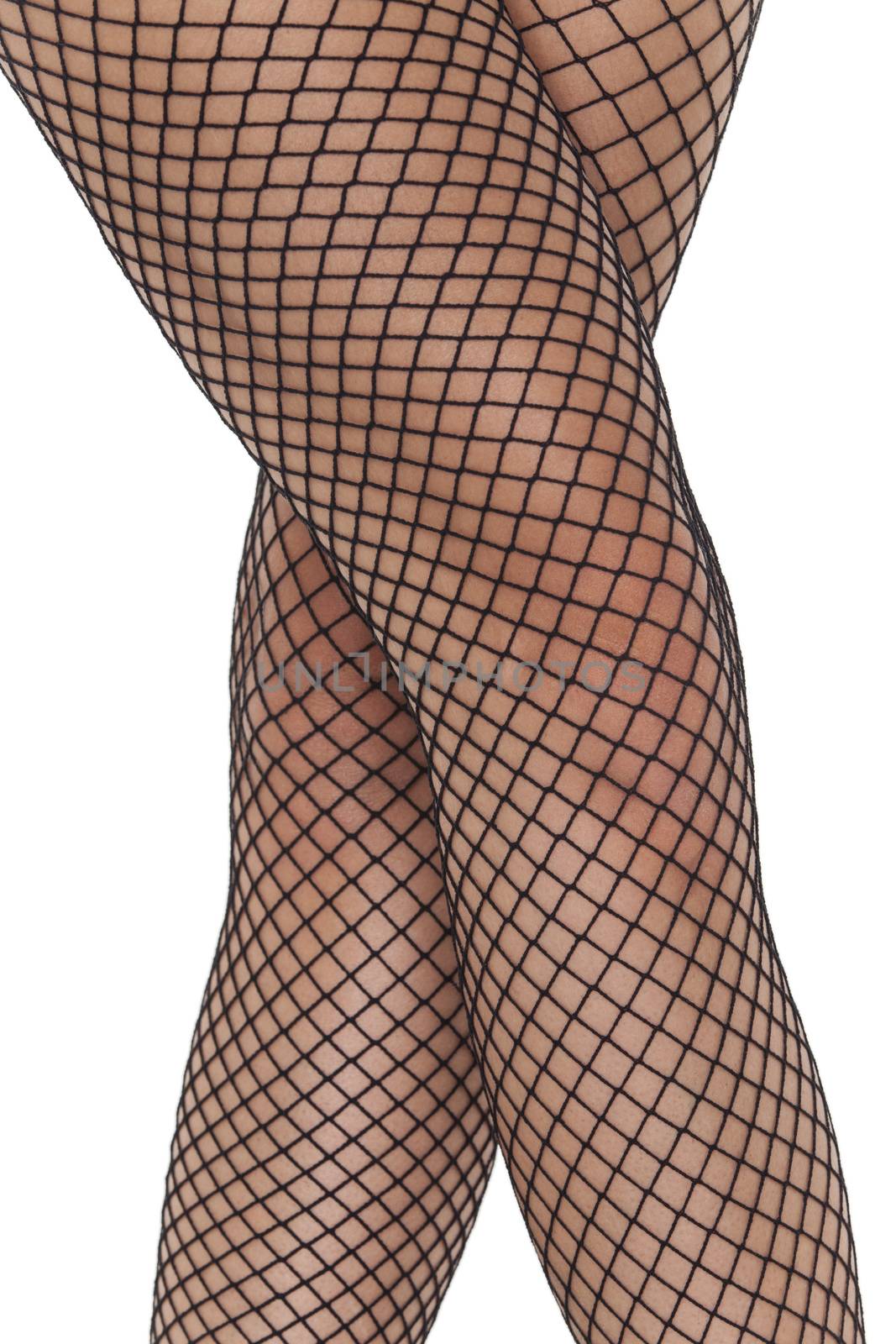 womans feet in fish net stockings by bernjuer