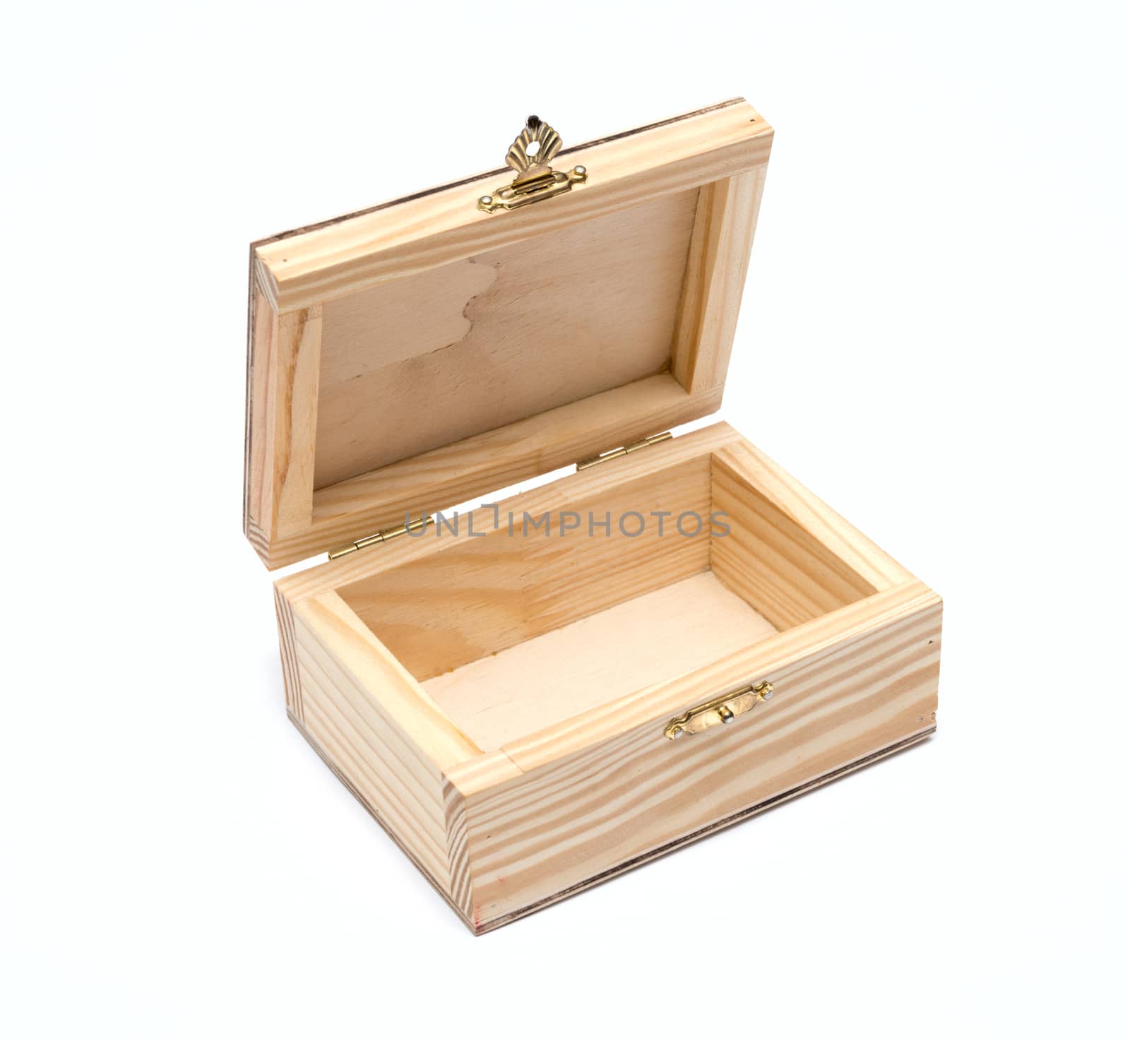 Wooden box. isolated on white background