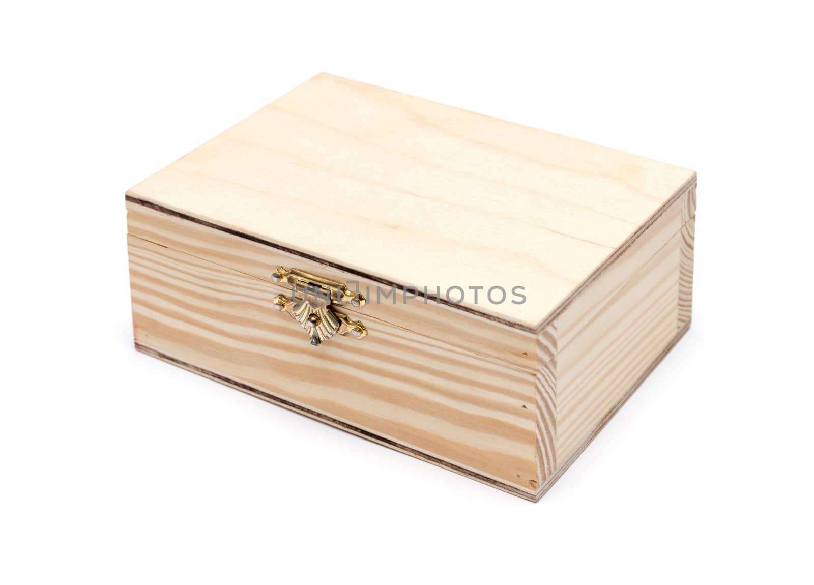 Wooden box. isolated on white background by DNKSTUDIO