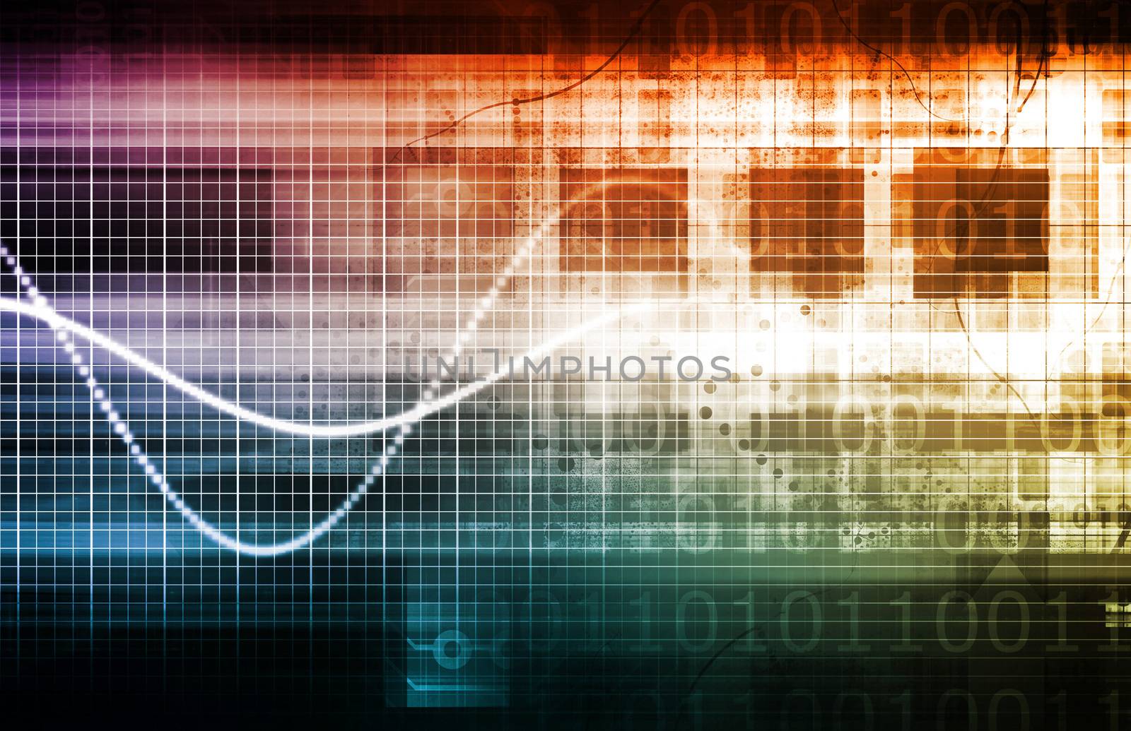 New Technology Concept and Information Multimedia Art