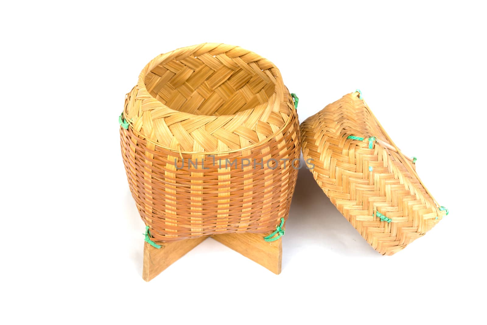 "Kratip" bamboo textile, sticky rice container, local North Eastern and Northern Thailand