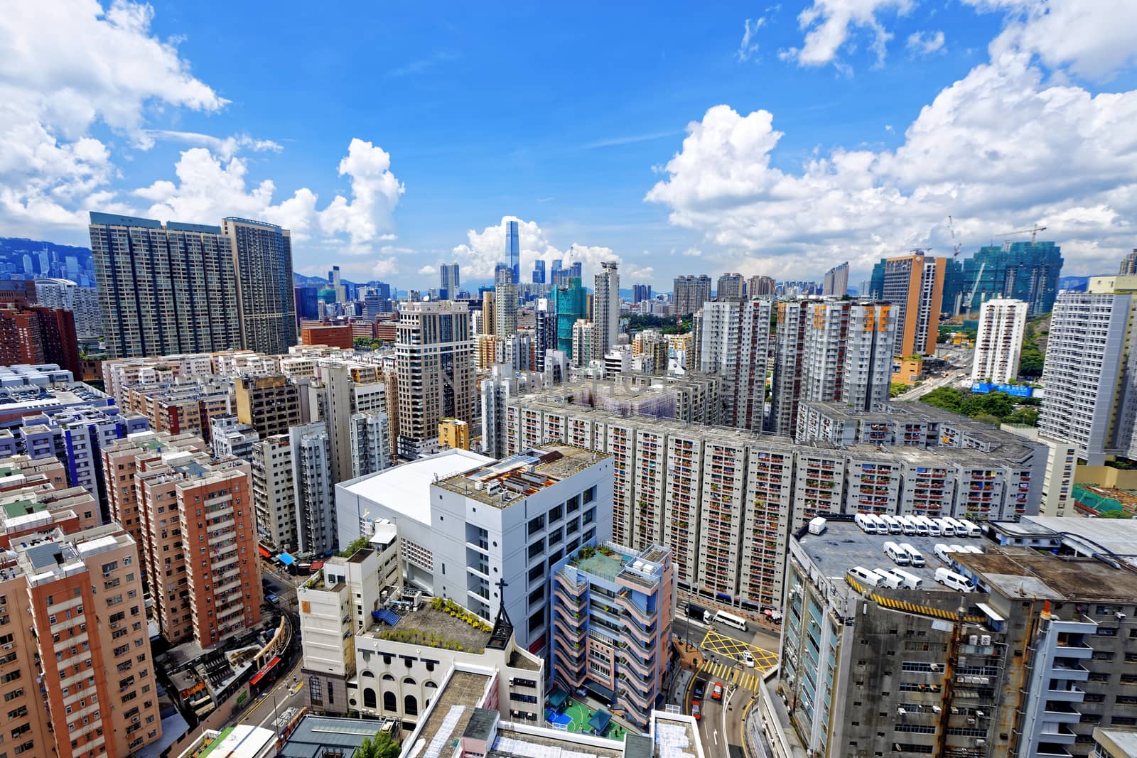 Hong Kong Urban downtown at day