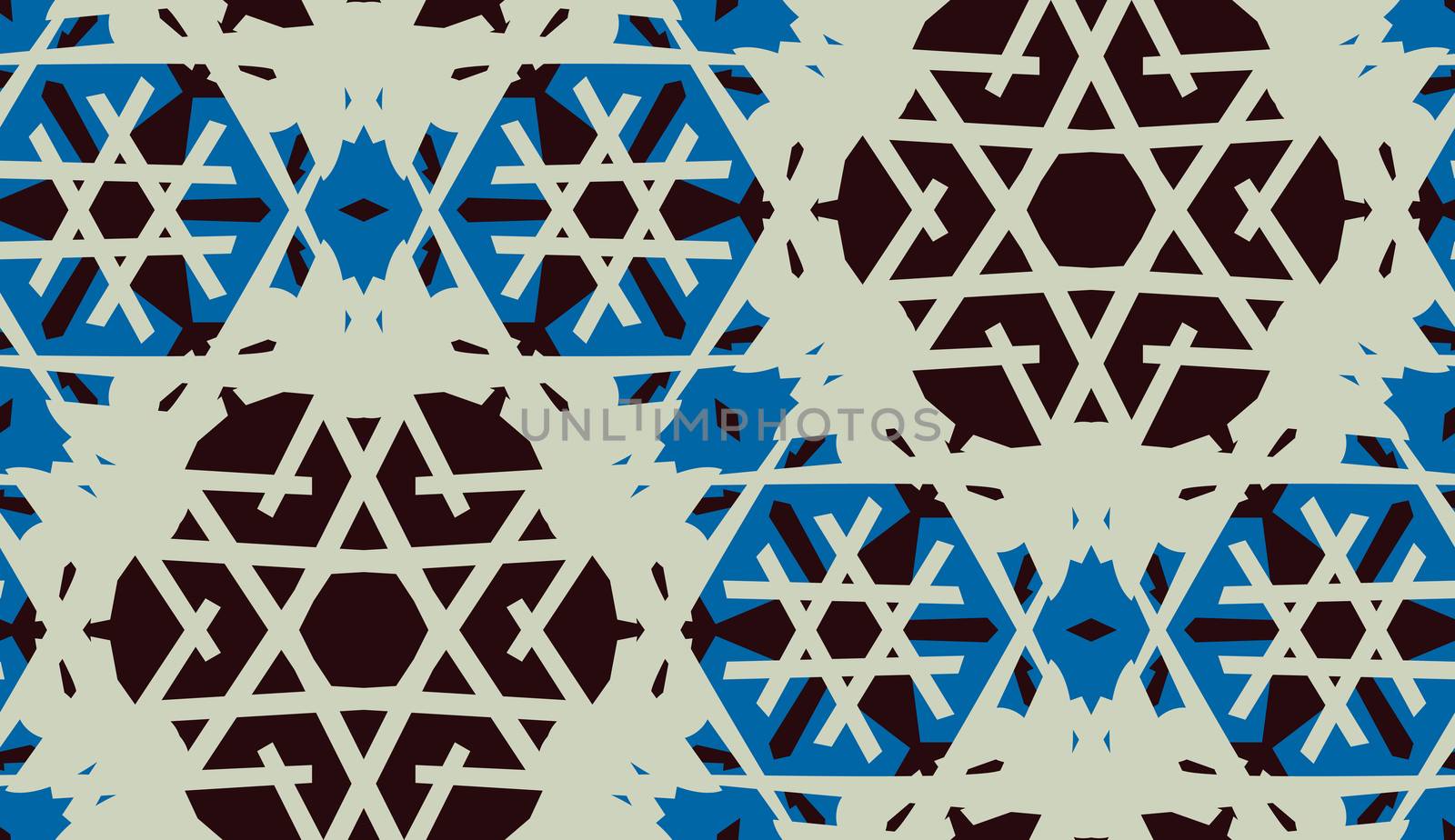 Gray and blue kaleidoscope background as a seamless pattern