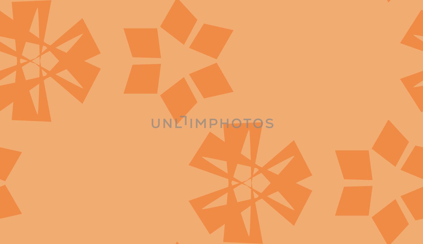 Scattered repeating large snowflake pattern over orange