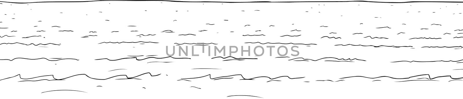 Outline background of sea water surface with waves
