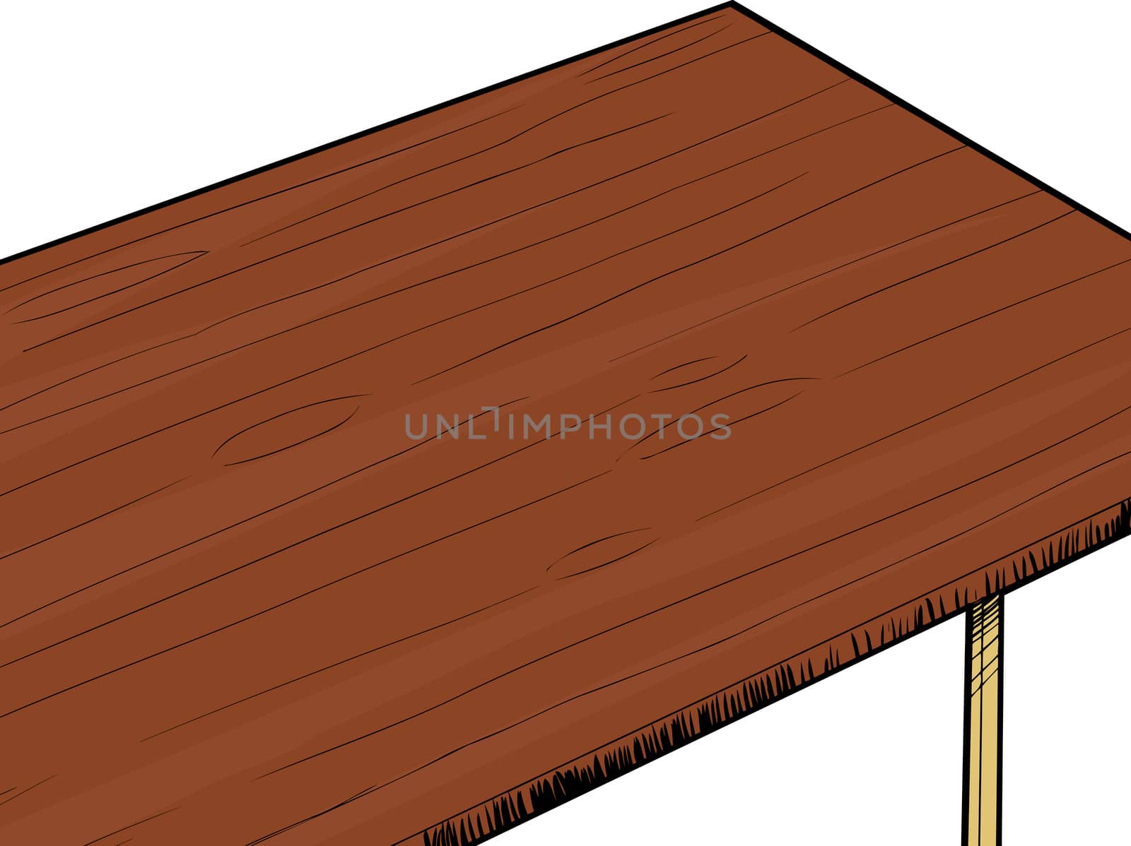 Background illustration of a table over white