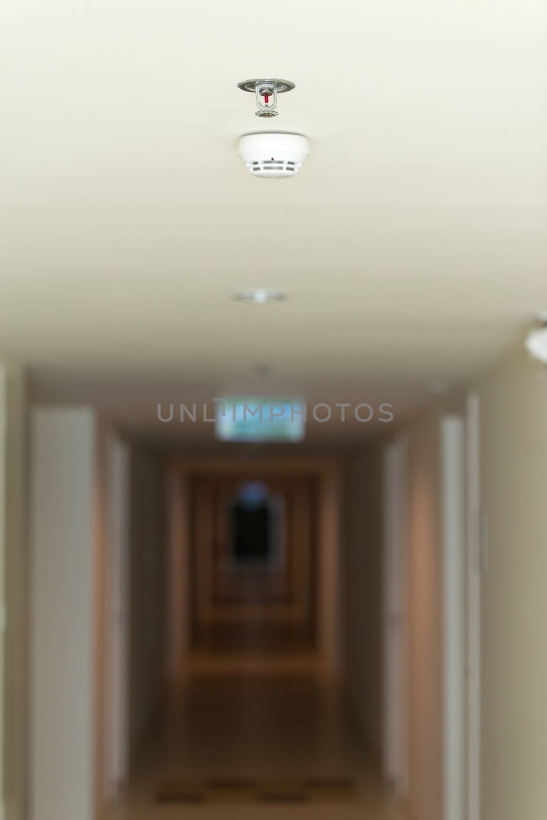 fire sprinkler in hallway apartment