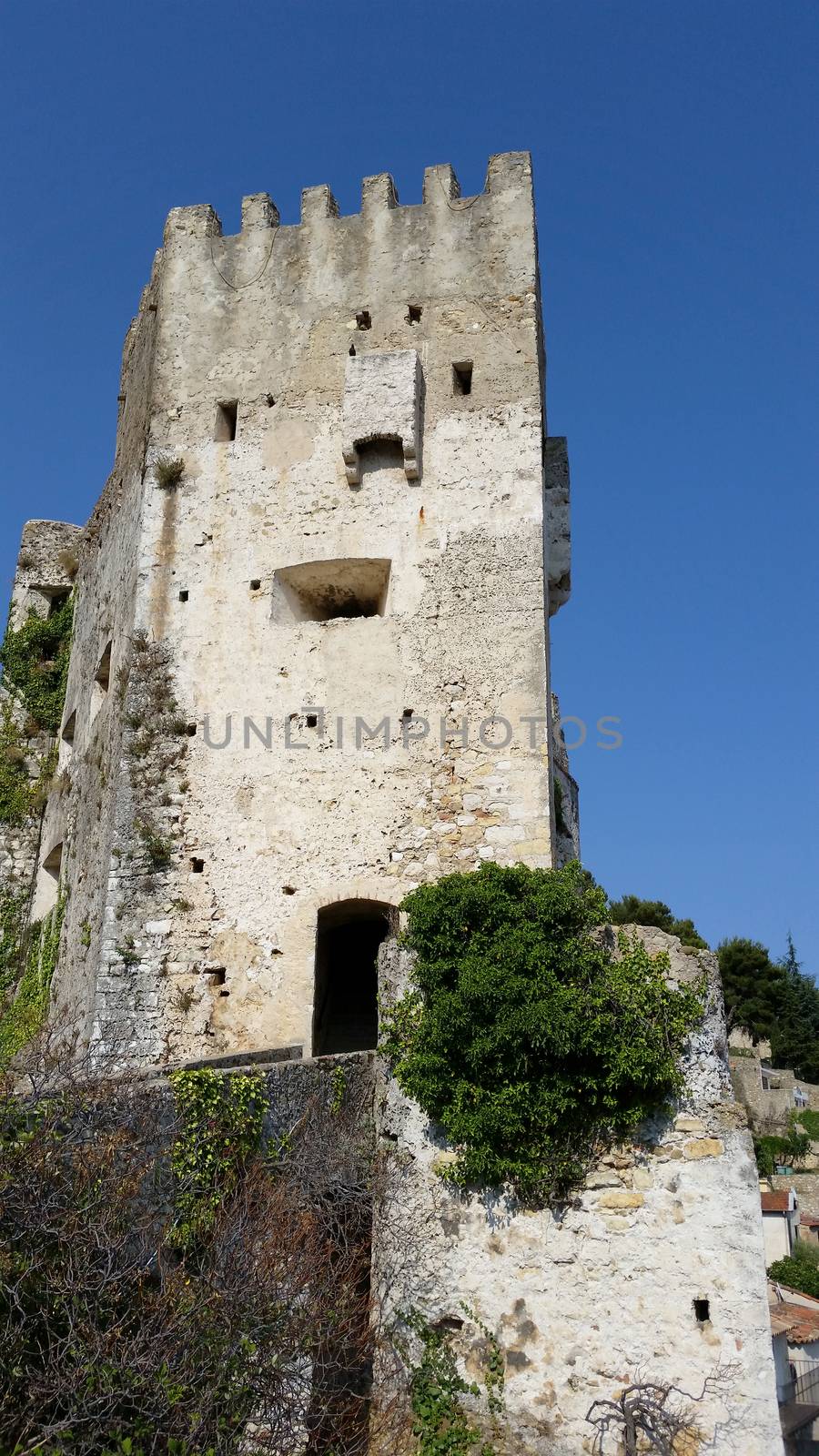 Beautiful Castle of Roquebrune-Cap-Martin in the old village of Roquebrune-Cap-Martin