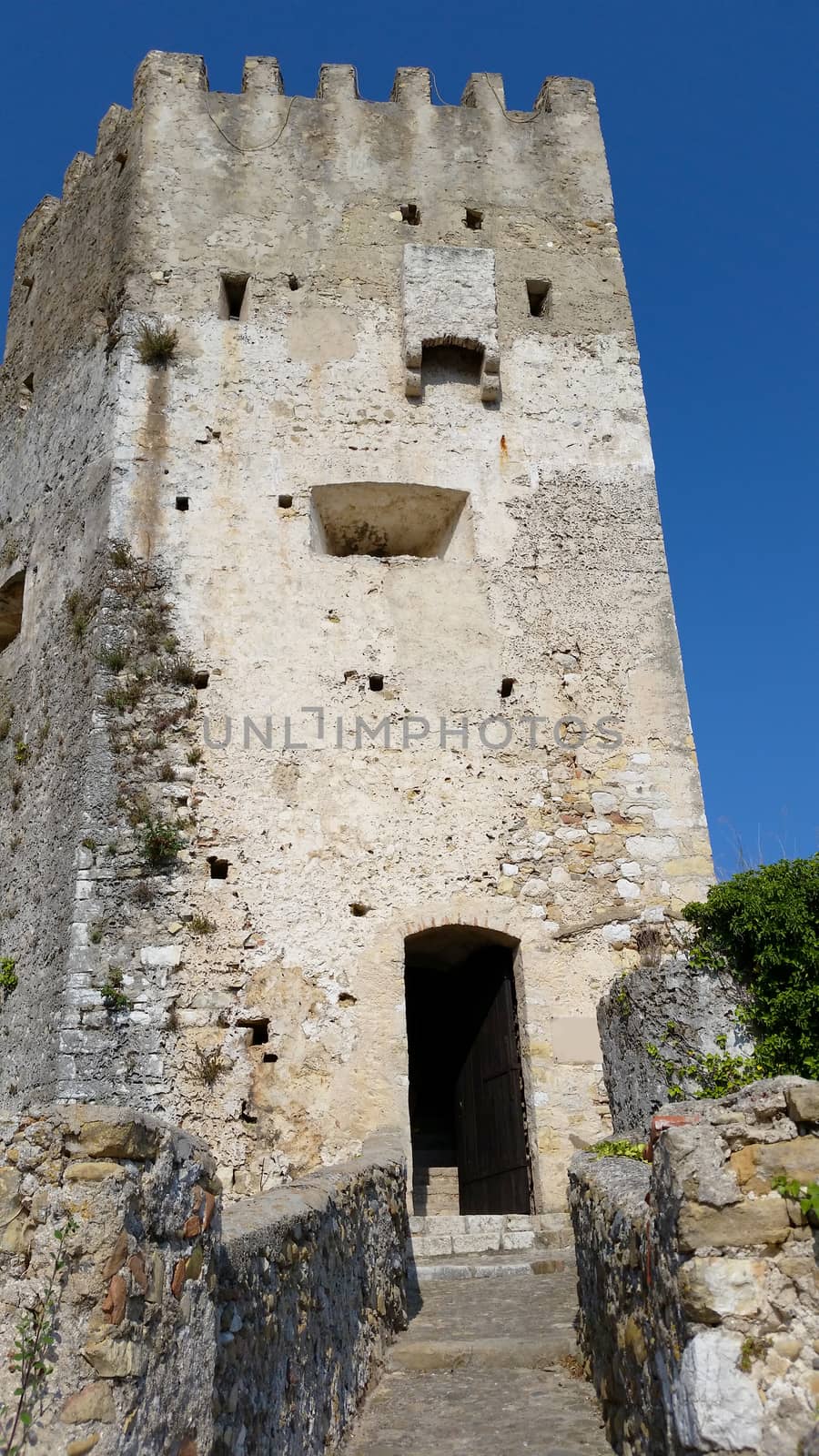 Castle of Roquebrune-Cap-Martin in southeastern France between Monaco and Menton