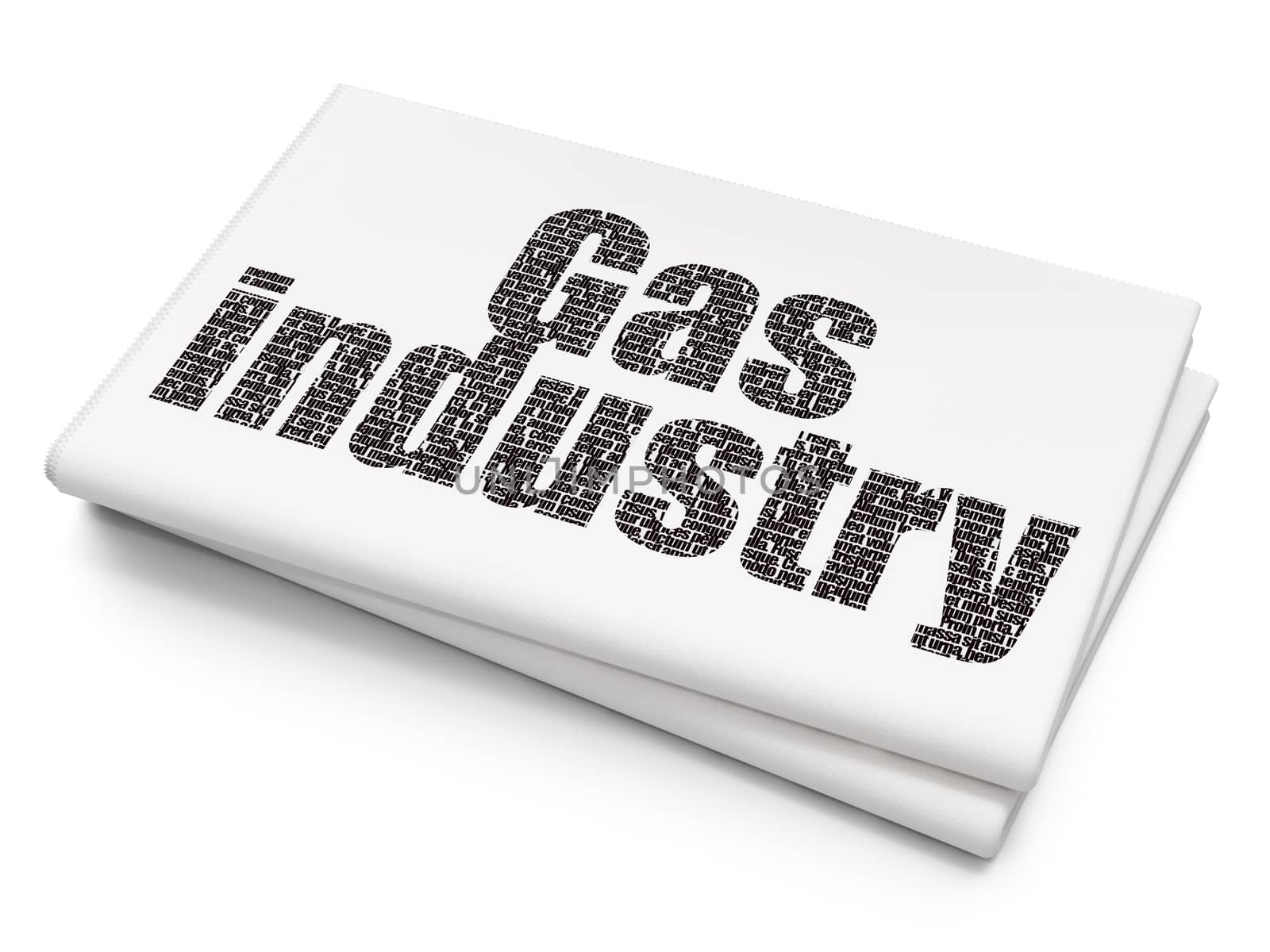 Industry concept: Gas Industry on Blank Newspaper background by maxkabakov