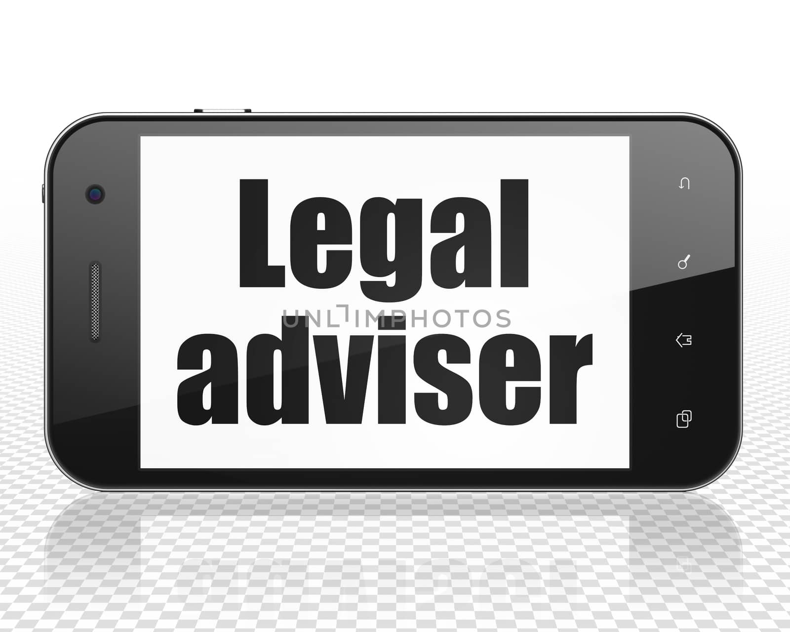Law concept: Smartphone with Legal Adviser on display by maxkabakov