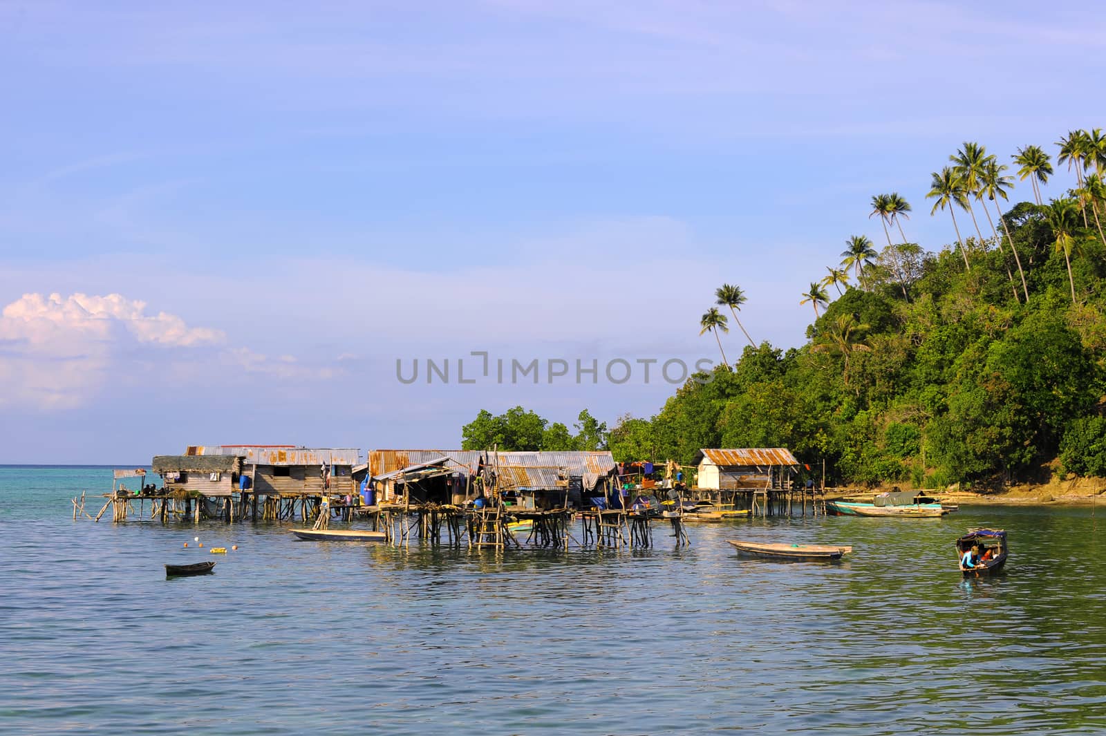 Bajau’s floating village at Semporna Sabah, Borneo, Malaysia
