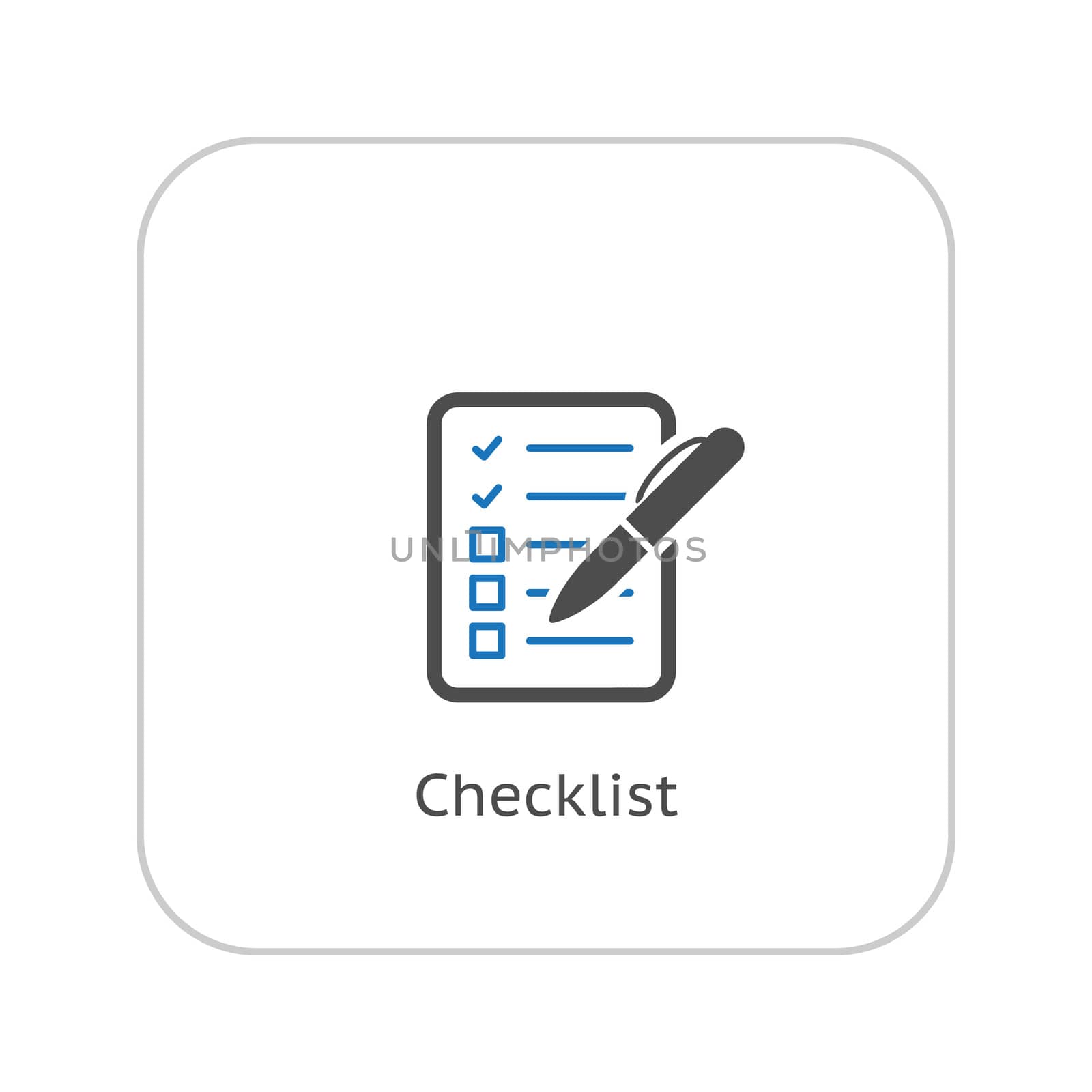 Check List Icon. Business Concept. Flat Design. Isolated Illustration.