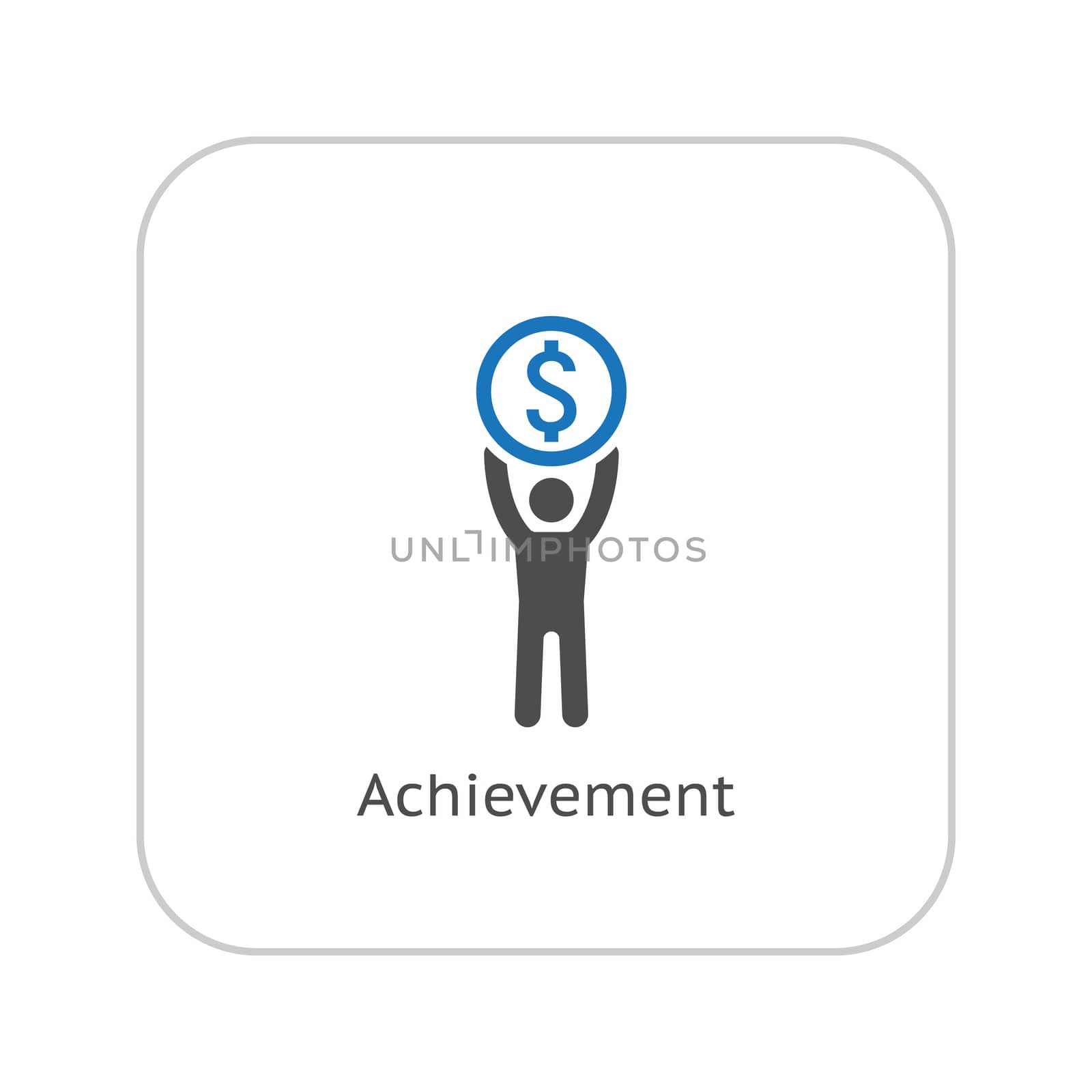 Achievement Icon. Business Concept. Flat Design. Isolated Illustration.