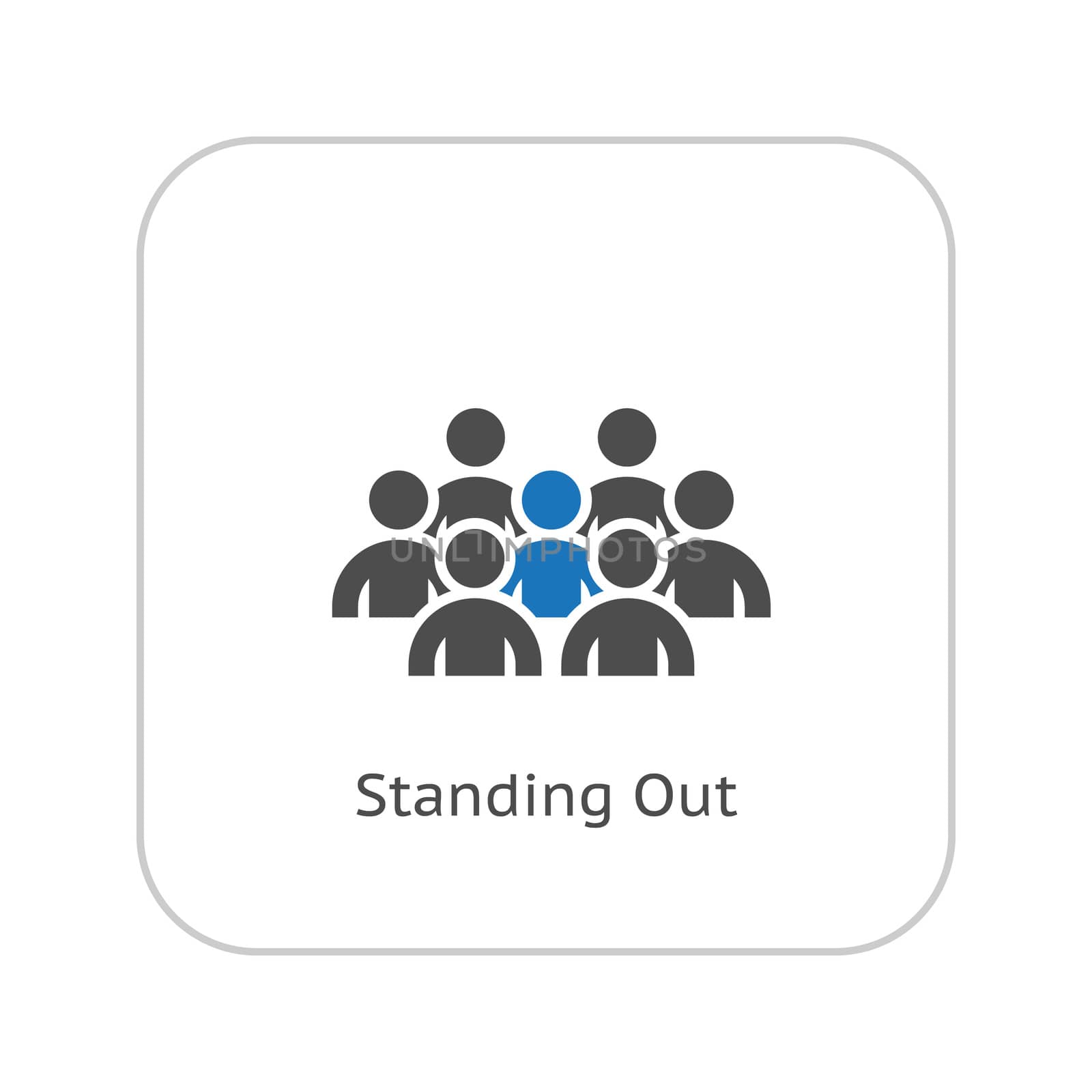 Standing Out Icon. Business Concept. Flat Design. by WaD