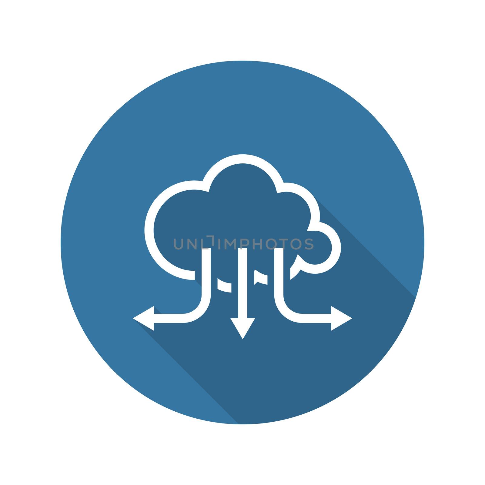 Accelerate Your Cloud Icon. Business Concept. Flat Design. Long  by WaD