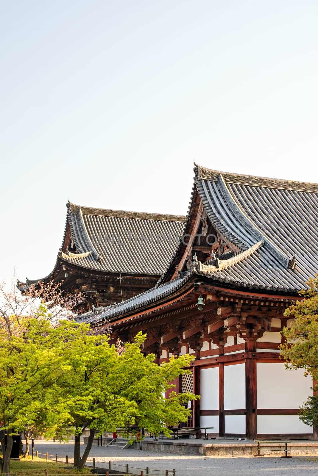 Kyoto, Japan at Toji temple in summer