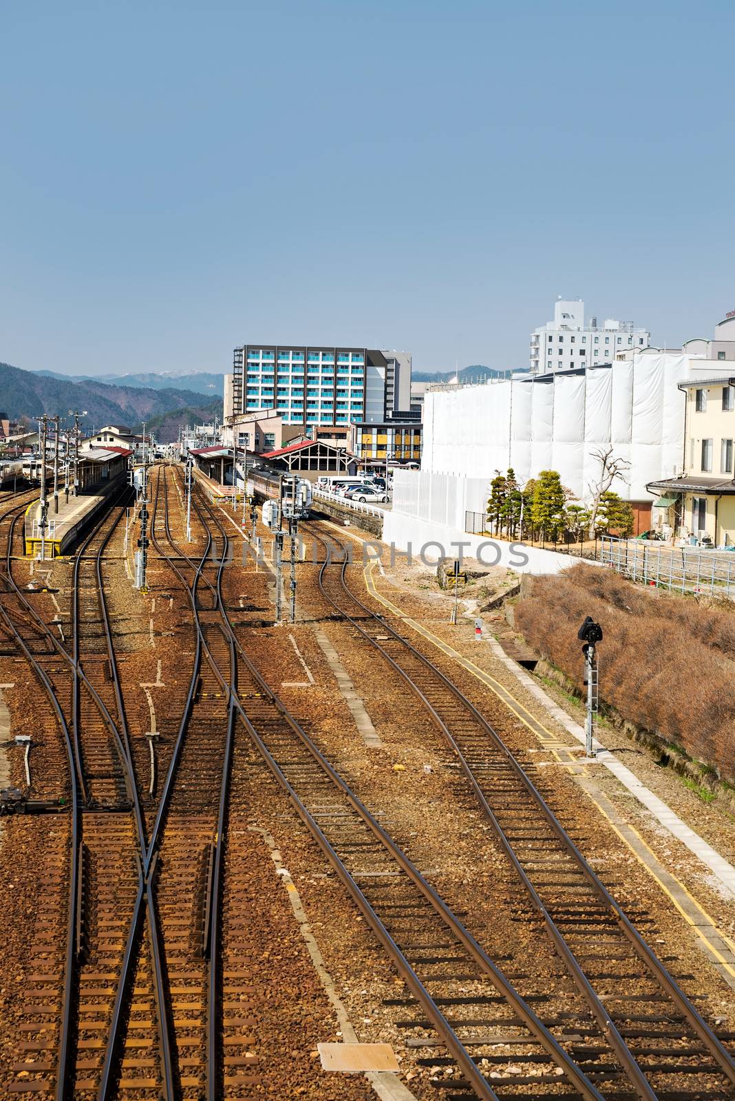 Country side train or Railway in Japan by Yuri2012