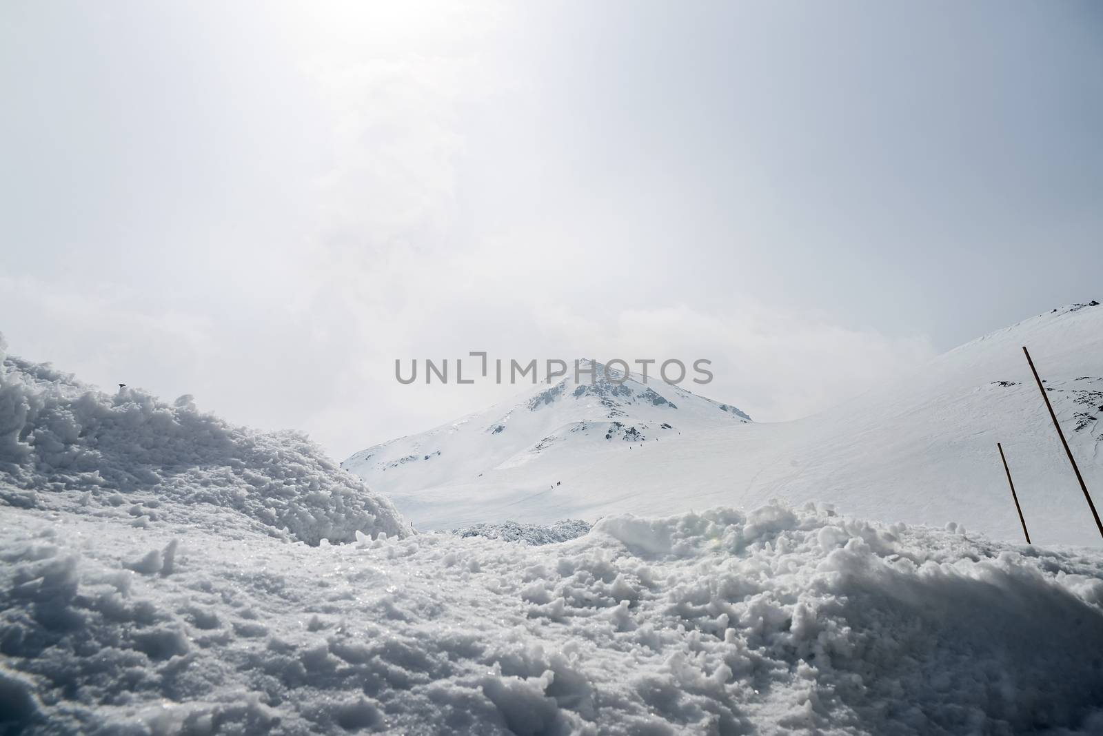 Japan Alps , Winter moutains with snow. by Yuri2012