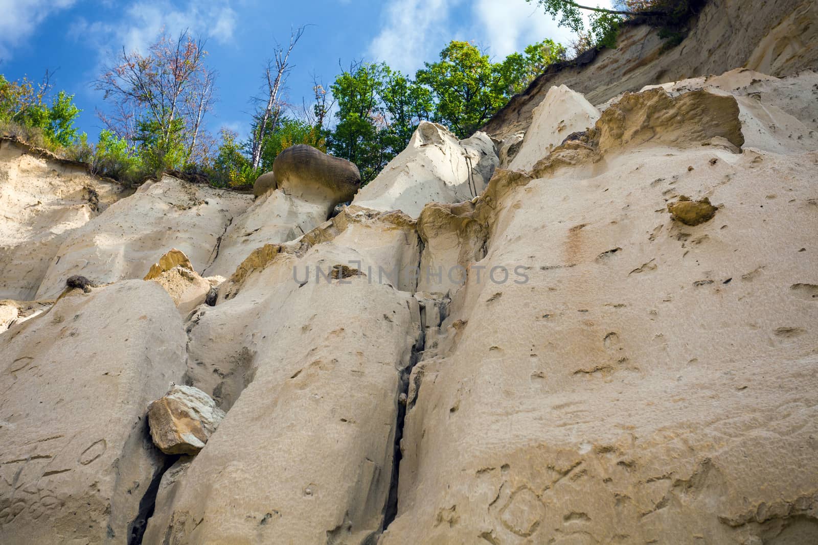 Sand rock engraved in Costesti - The place where the Living and Growing Stones are, Romania