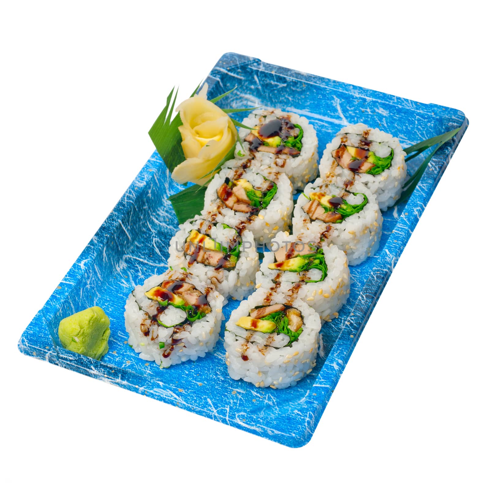 take away sushi express on plastic tray  by keko64