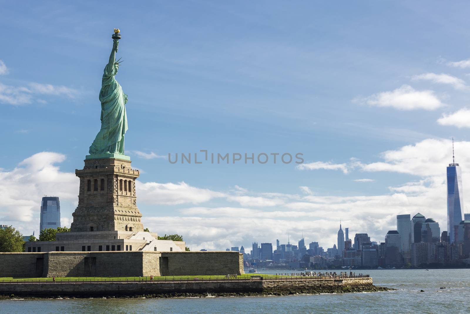 Statue of Liberty and the New York City Skyline by vwalakte