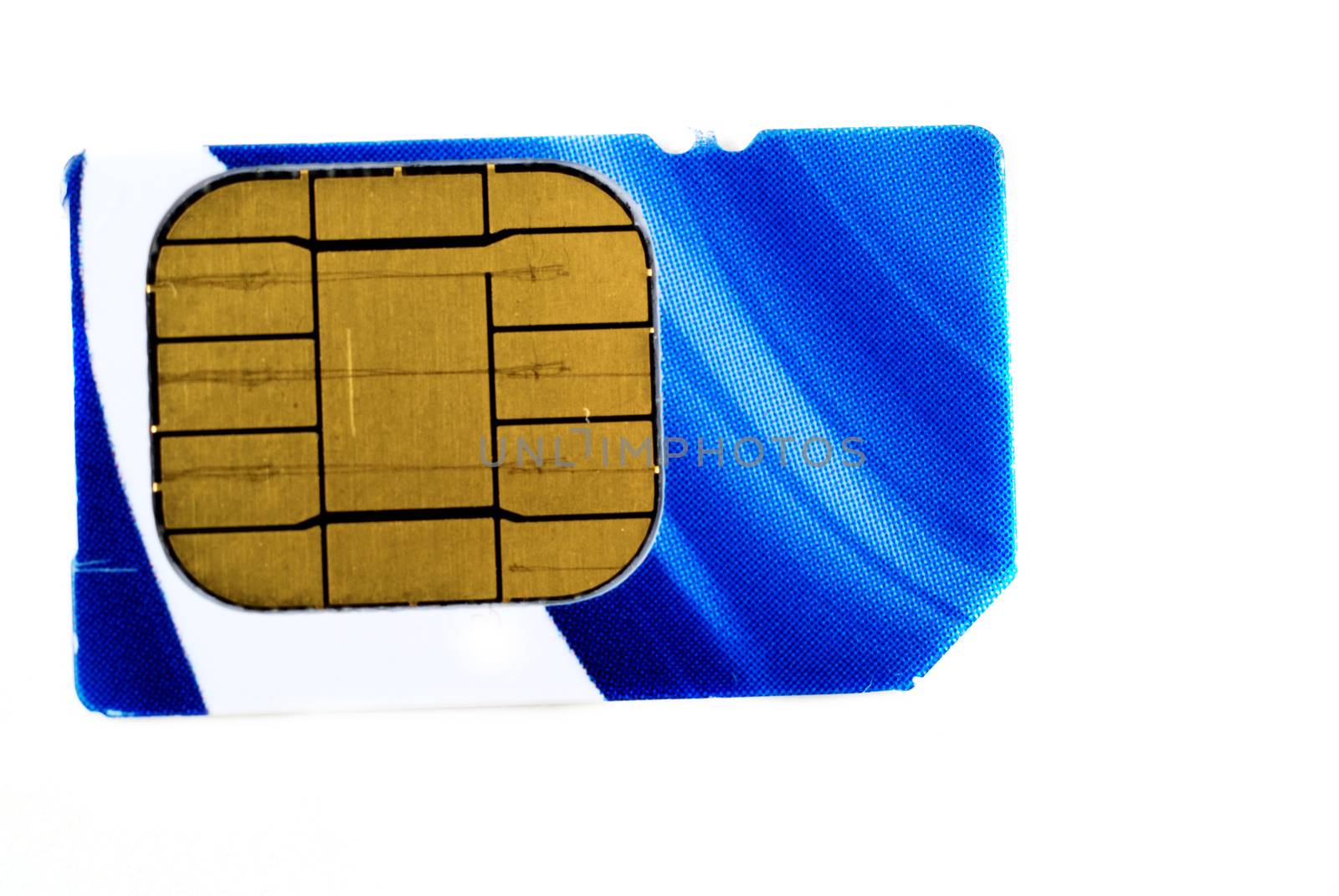 pictures of SIM cards used in cell phones